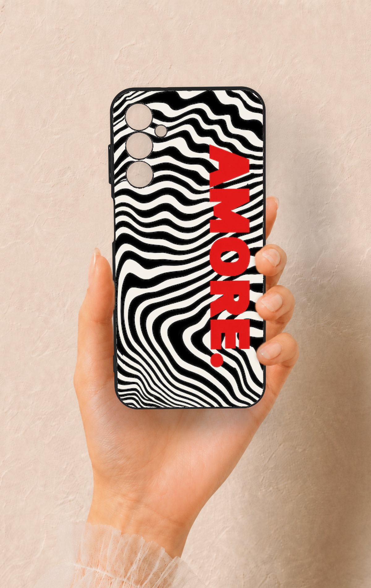 Samsung M14 Uyumlu Zebra Amore Desenli Silikon Kılıf