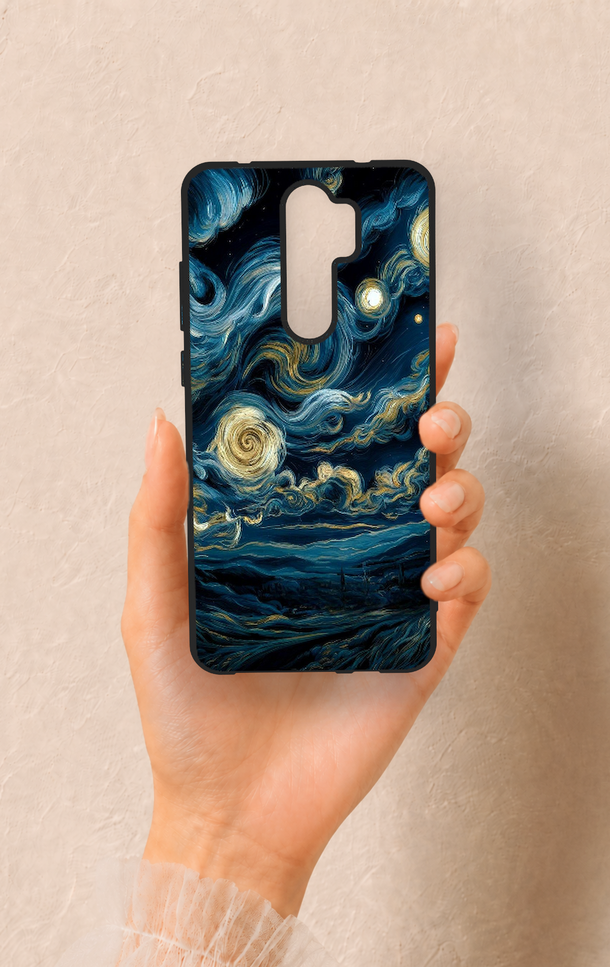 Redmi Note 8 Pro Uyumlu Yıldızlı Gece Desenli Silikon Kılıf