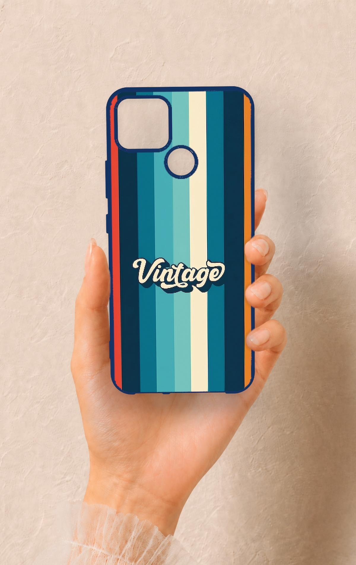 Realme C25 Uyumlu Vintage Desenli Silikon Kılıf