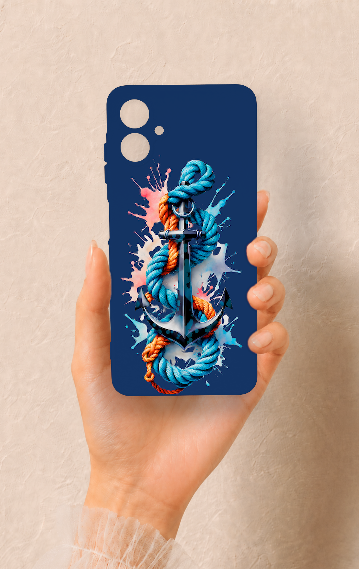 Samsung A06 Uyumlu Anchor Desenli Silikon Kılıf