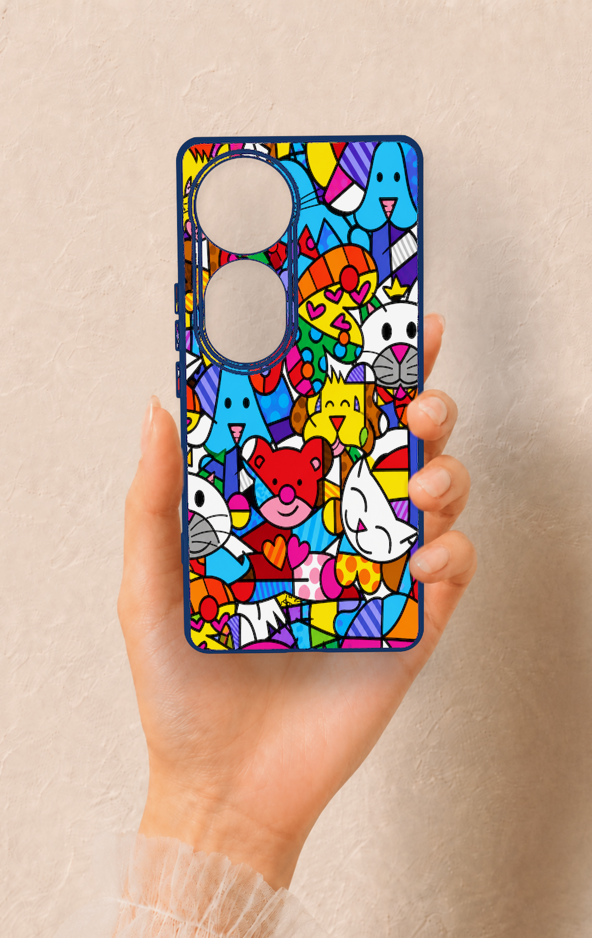 Vivo V40 Uyumlu Britto Garden Desenli Silikon Kılıf