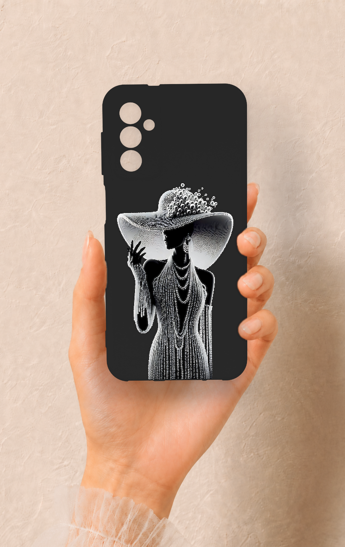 Samsung M13 Uyumlu Lady Desenli Silikon Kılıf