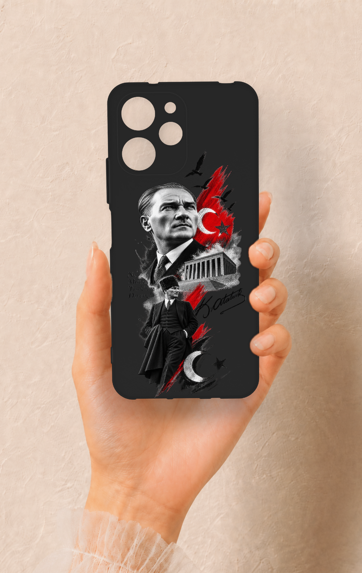 Redmi 12 Uyumlu Atatürk Anıtkabir Desenli Silikon Kılıf