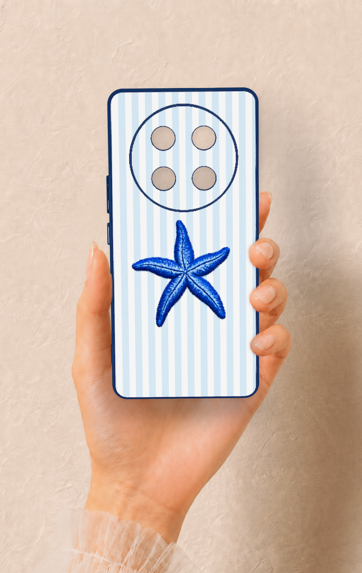 Honor Magic 7 Lite 5G Uyumlu Mavi Deniz Yıldızı Desenli Silikon Kılıf