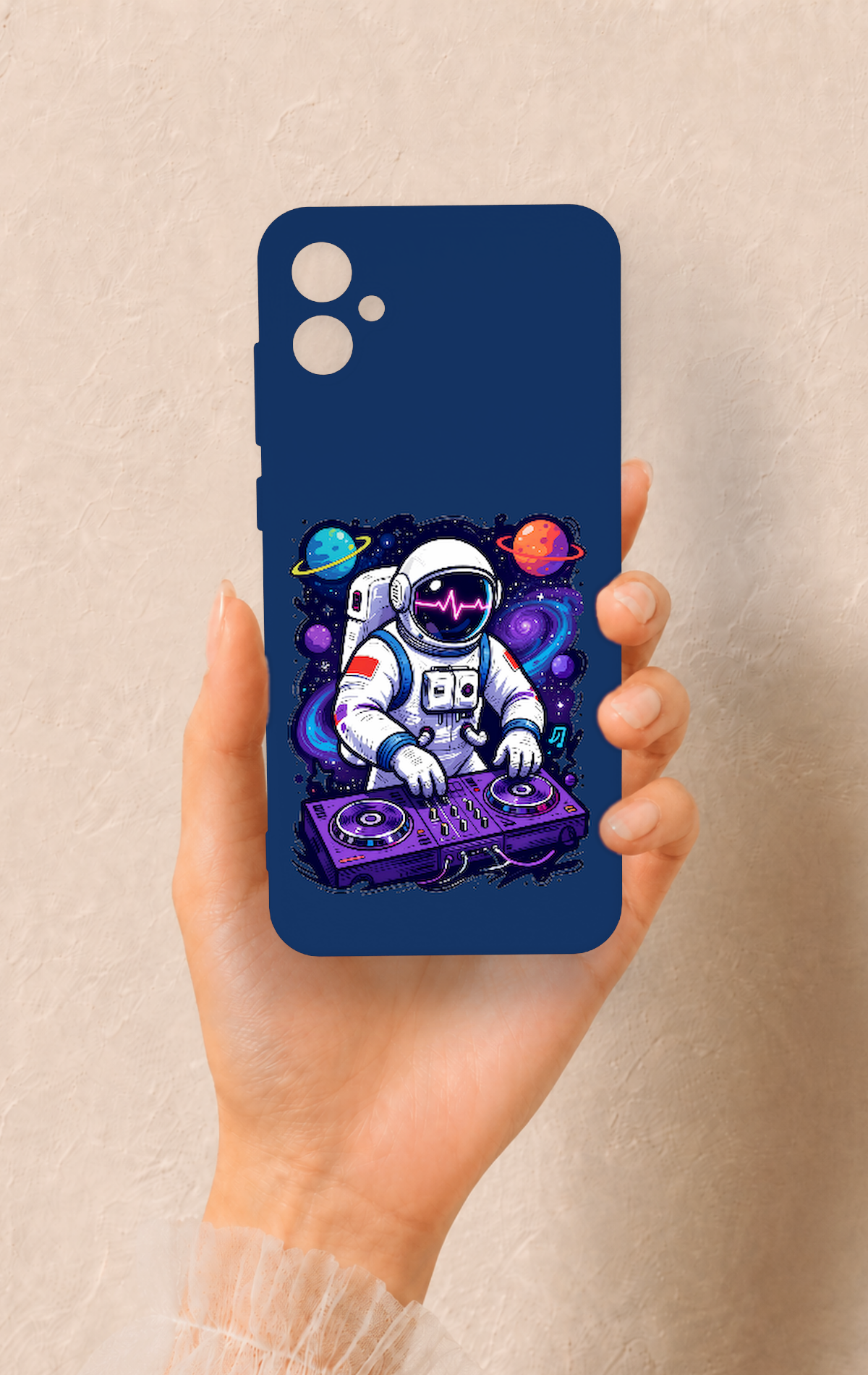 Samsung A05 Uyumlu Astronot DJ Desenli Silikon Kılıf