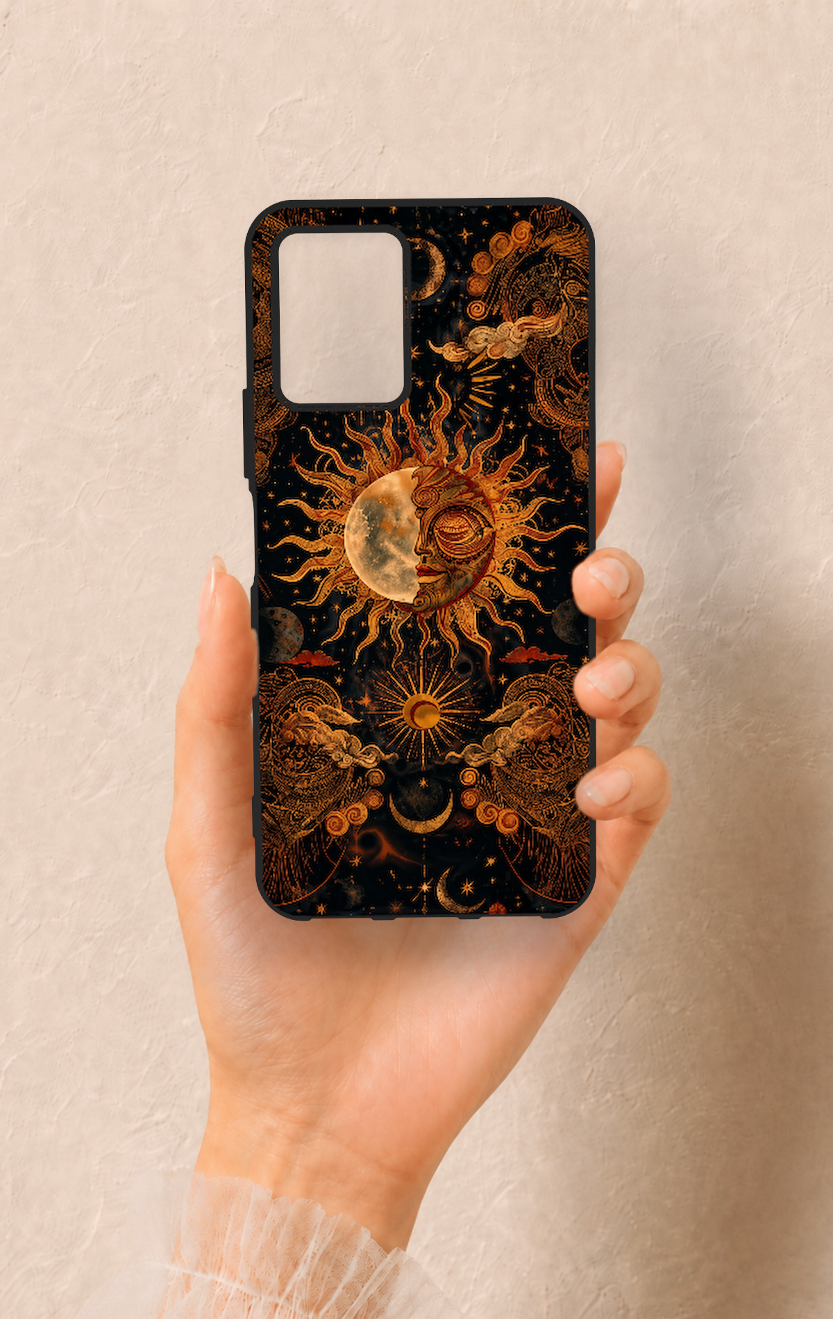 Vivo Y33S Uyumlu Mistik Güneş Desenli Silikon Kılıf