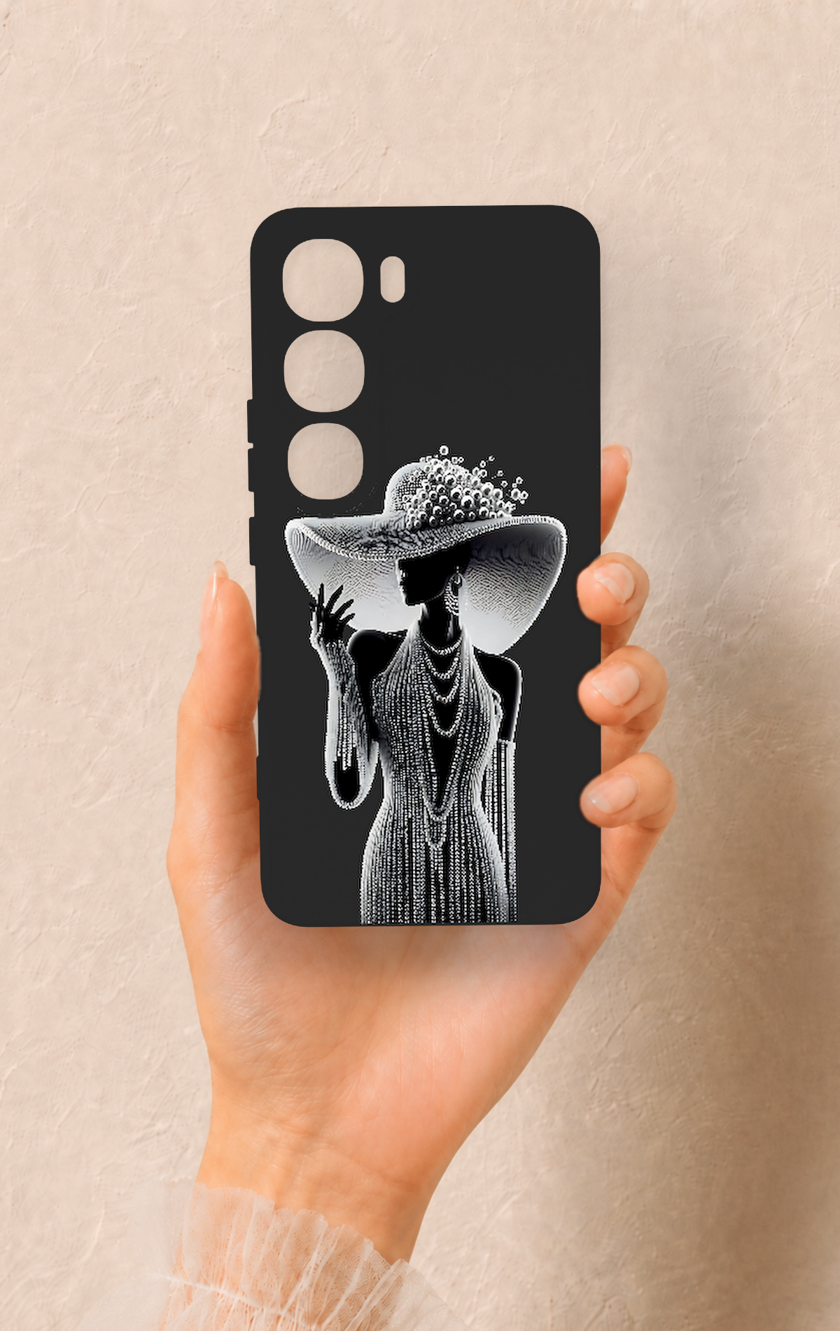 Vivo V40 Lite 5G Uyumlu Lady Desenli Silikon Kılıf