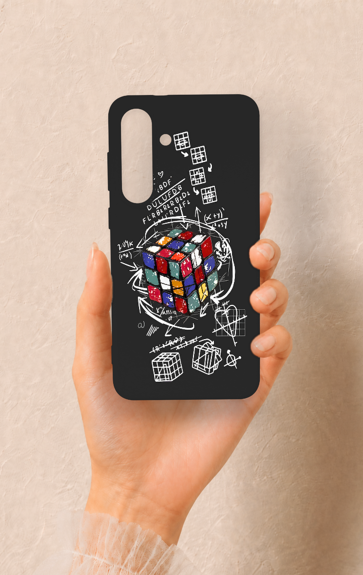Samsung S25Fe Uyumlu Rubik Küb Desenli Silikon Kılıf