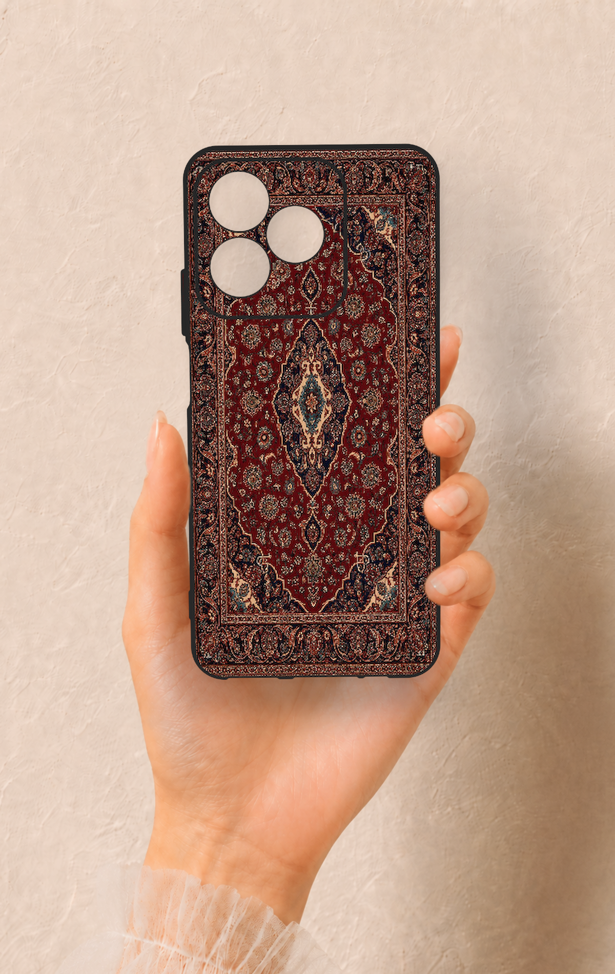 Realme C53 Uyumlu Acem Halı Desenli Silikon Kılıf