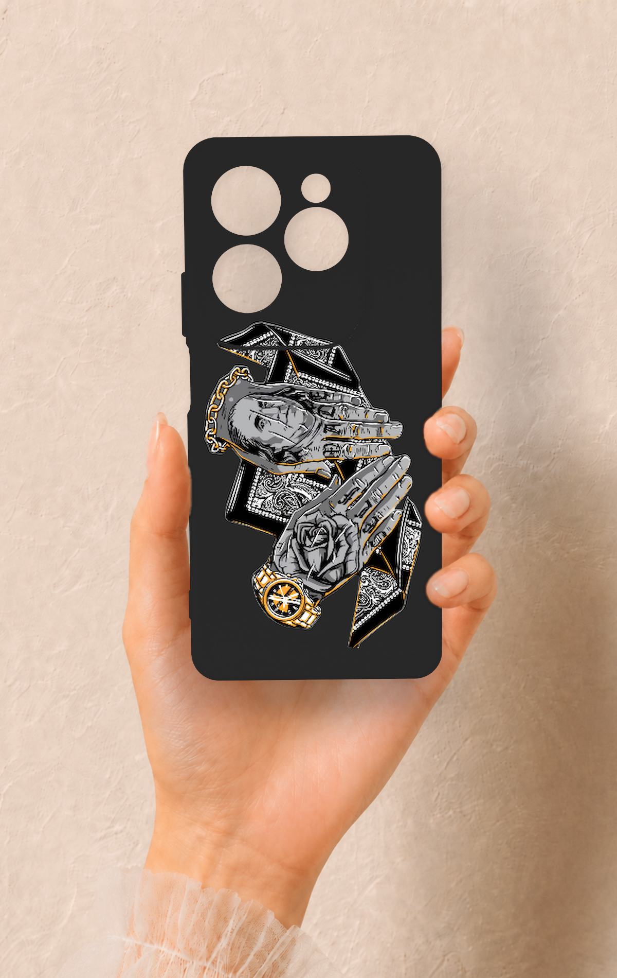İnfinix Hot 40 Pro Uyumlu Self Made Desenli Silikon Kılıf