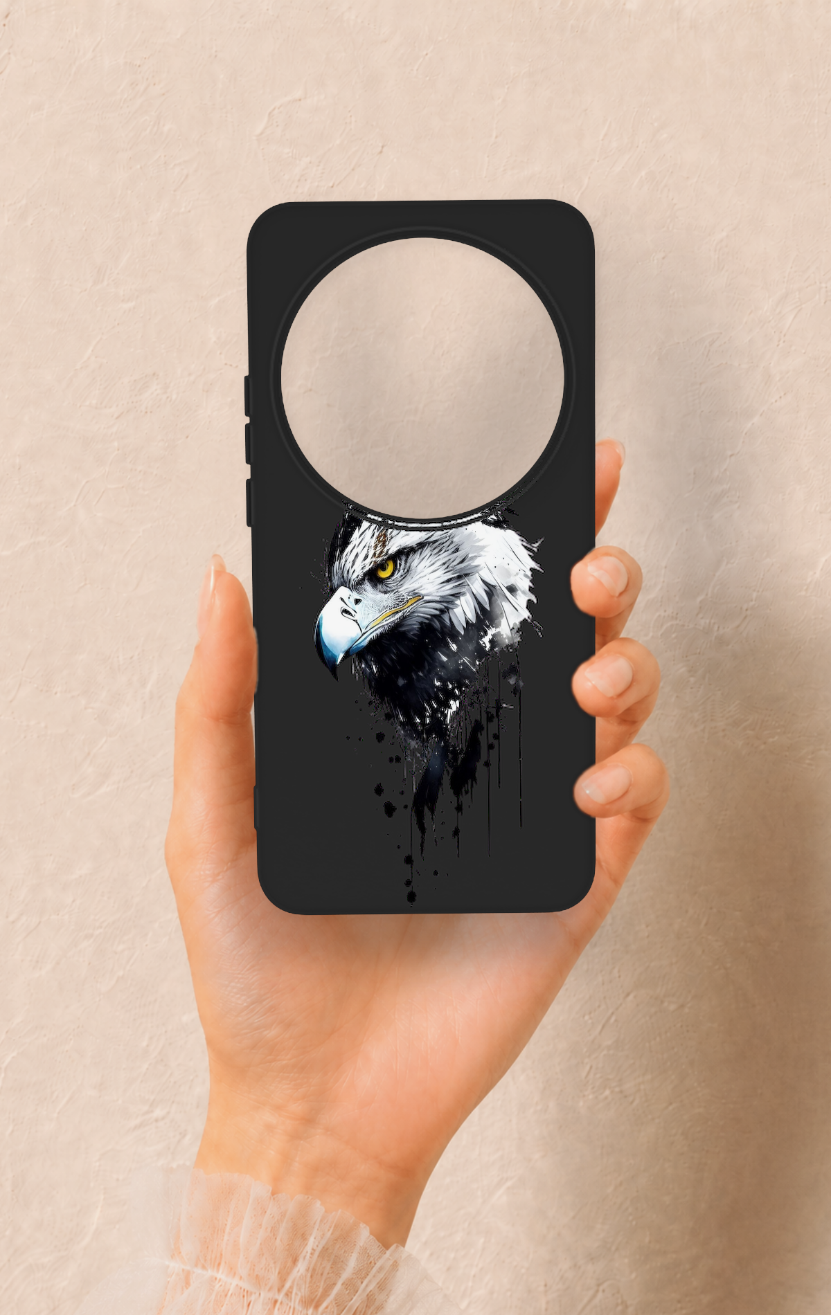 Xiaomi Mi 15 Ultra Uyumlu Bald Eagle Desenli Silikon Kılıf