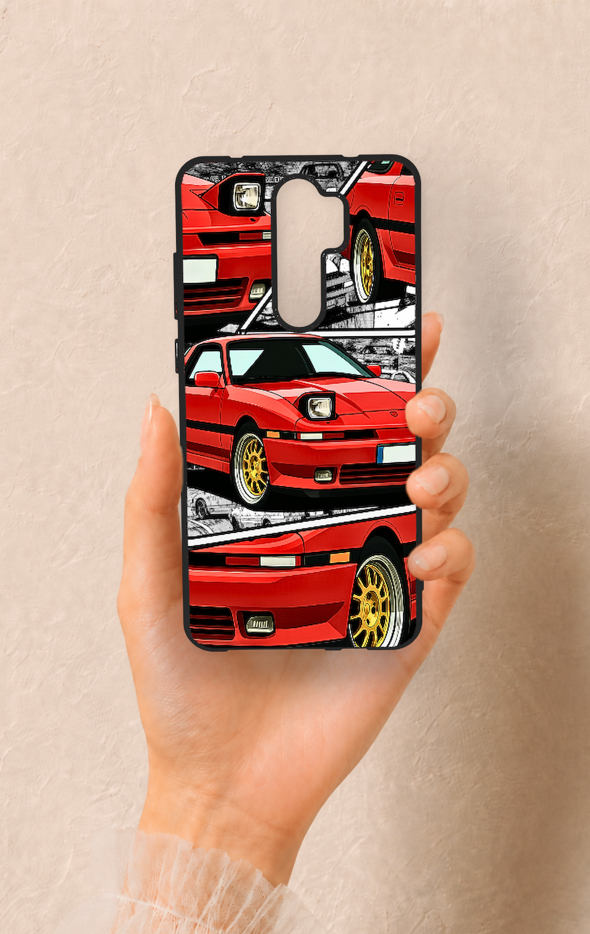 Redmi Note 8 Pro Uyumlu Kırmızı Supra Desenli Silikon Kılıf