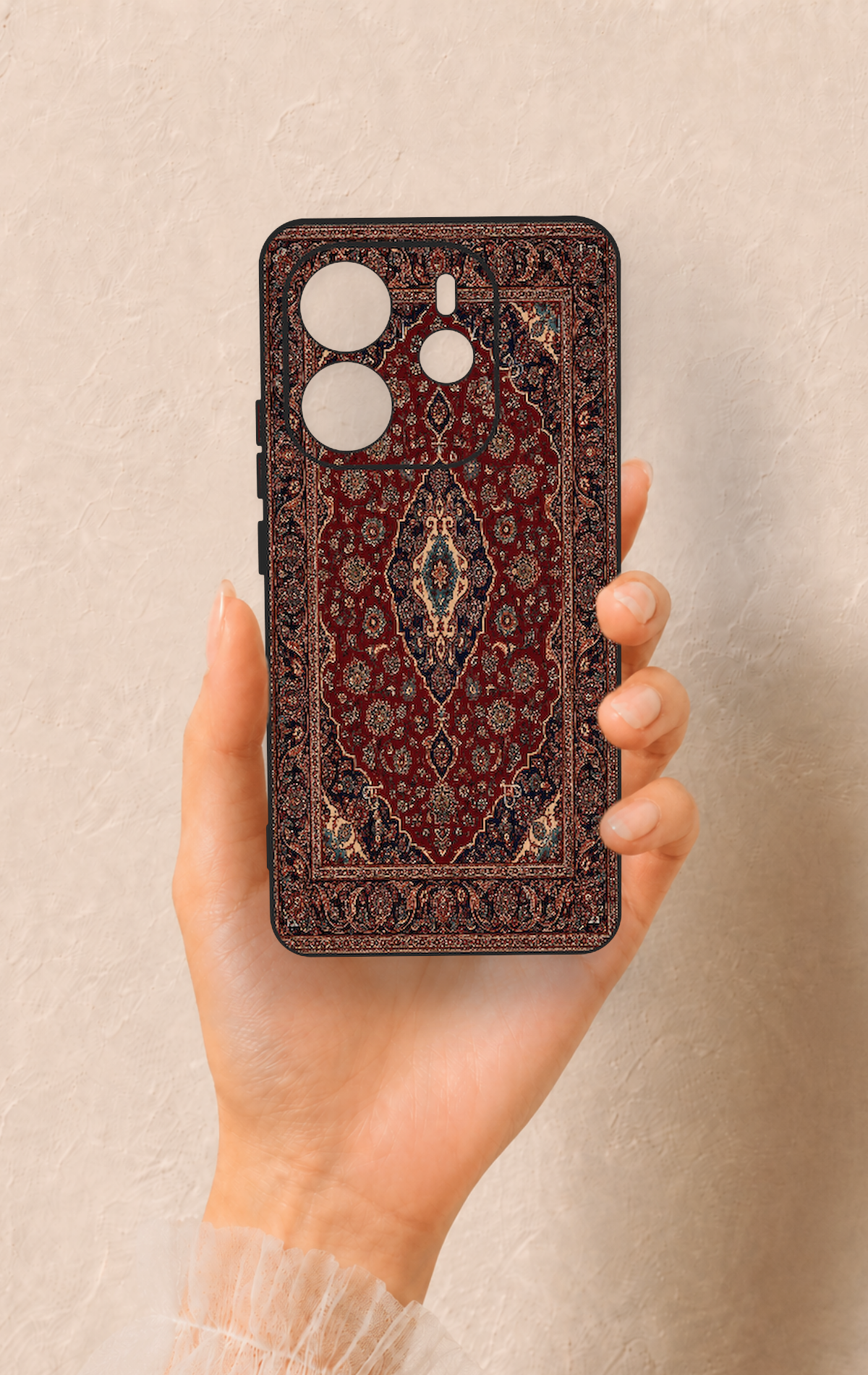 Redmi Note 14 4G Uyumlu Acem Halı Desenli Silikon Kılıf