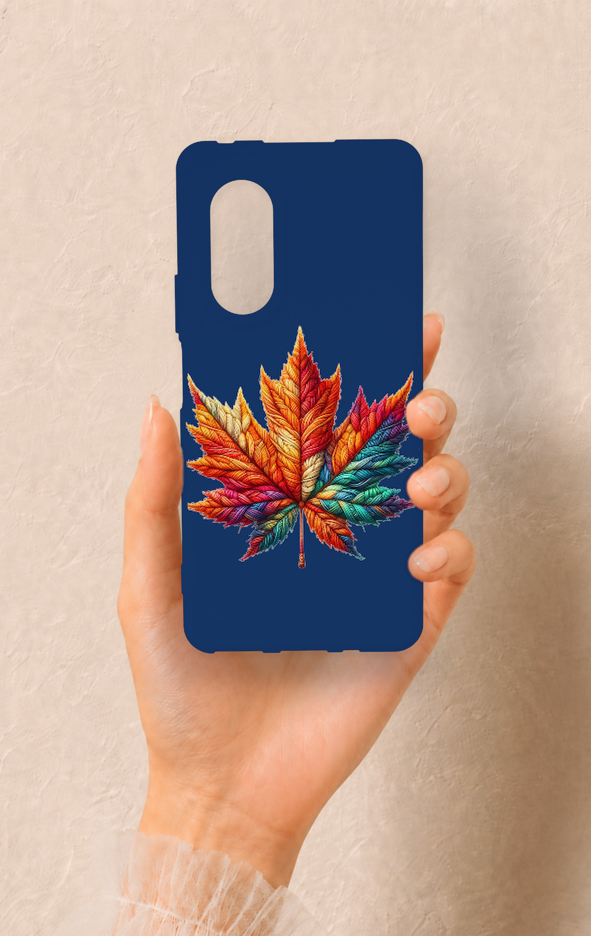 Huawei Nova 9Se Uyumlu Renkli Yaprak Desenli Silikon Kılıf