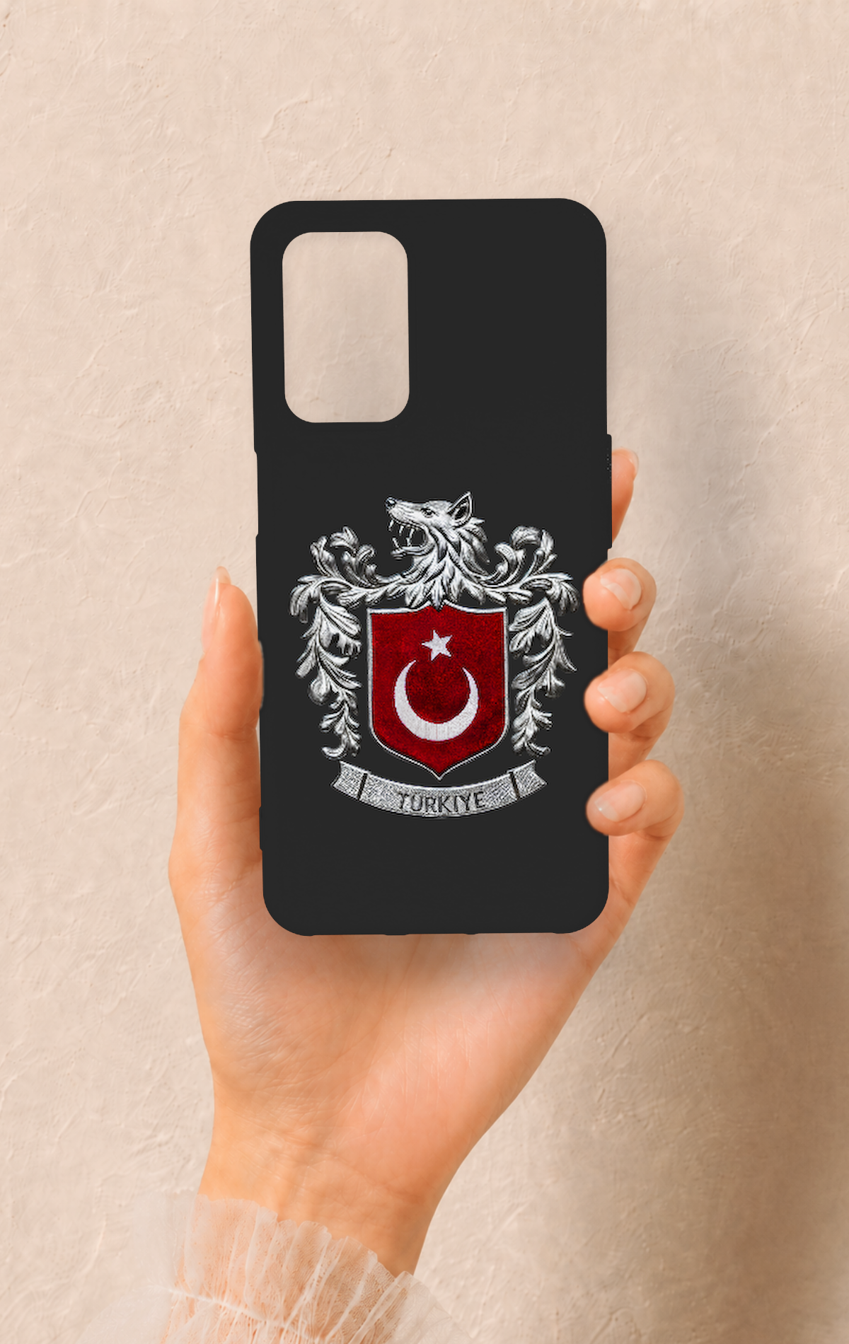 Oppo A54 Uyumlu Türk Arma Desenli Silikon Kılıf