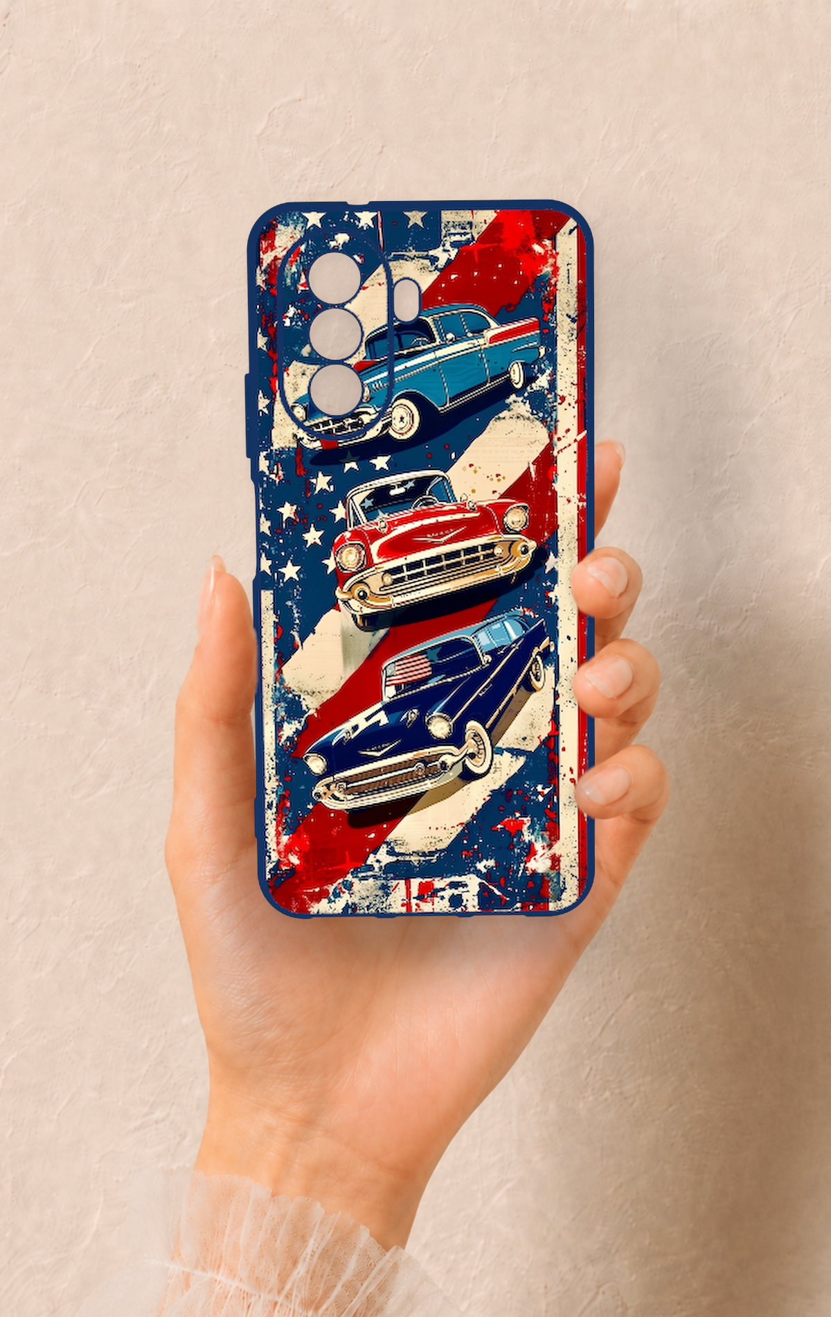 Huawei Nova Y70 Uyumlu Amerikan Chevrolet Desenli Silikon Kılıf