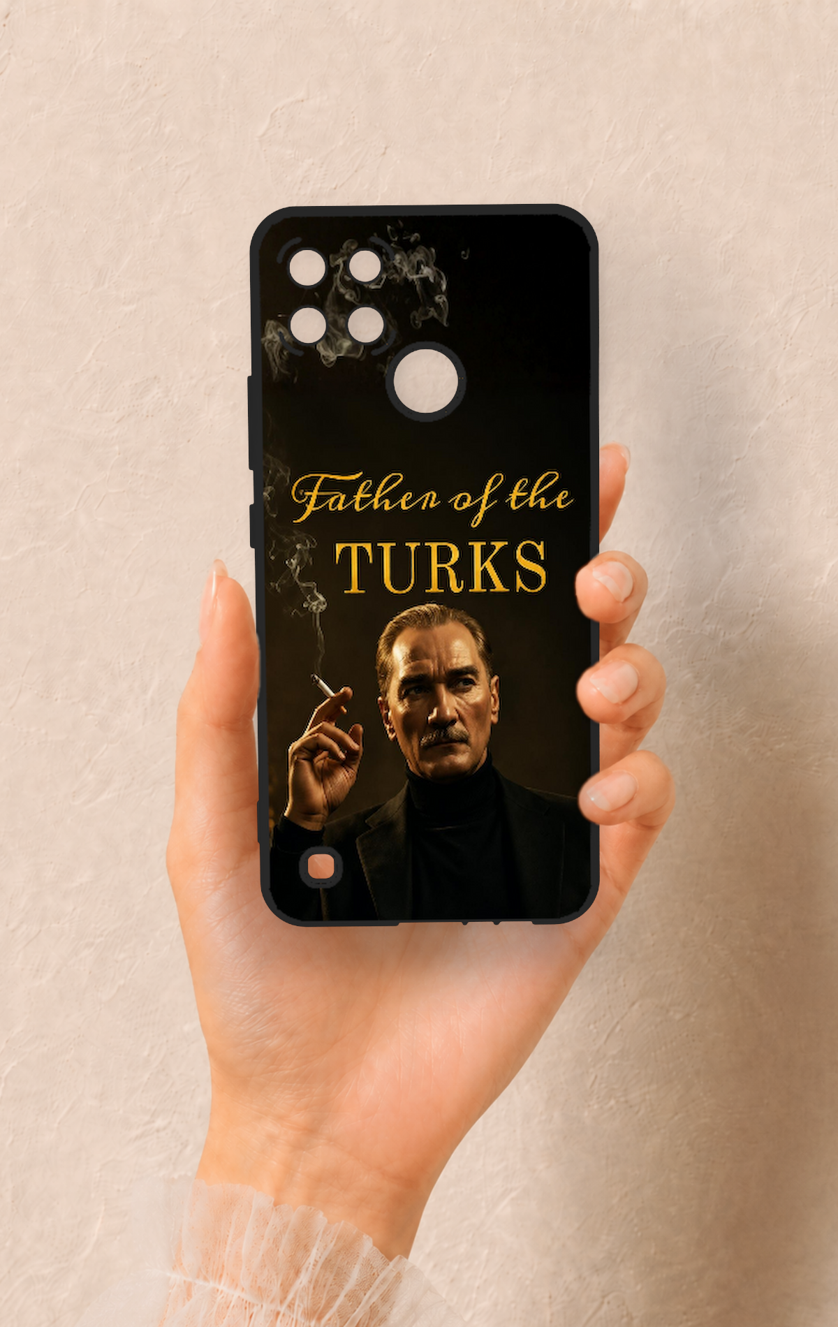 Realme C21Y Uyumlu Father Of The Turks Desenli Silikon Kılıf