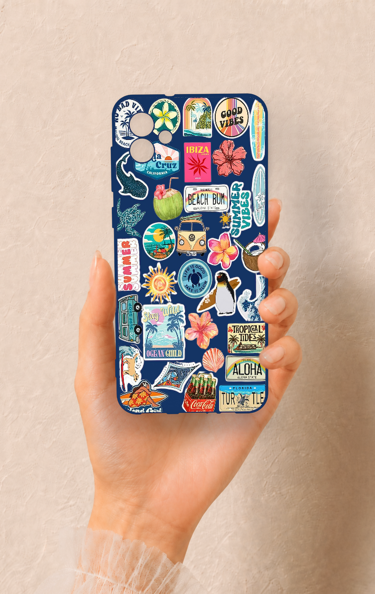 Samsung A04 Uyumlu Summer Vibes Desenli Silikon Kılıf