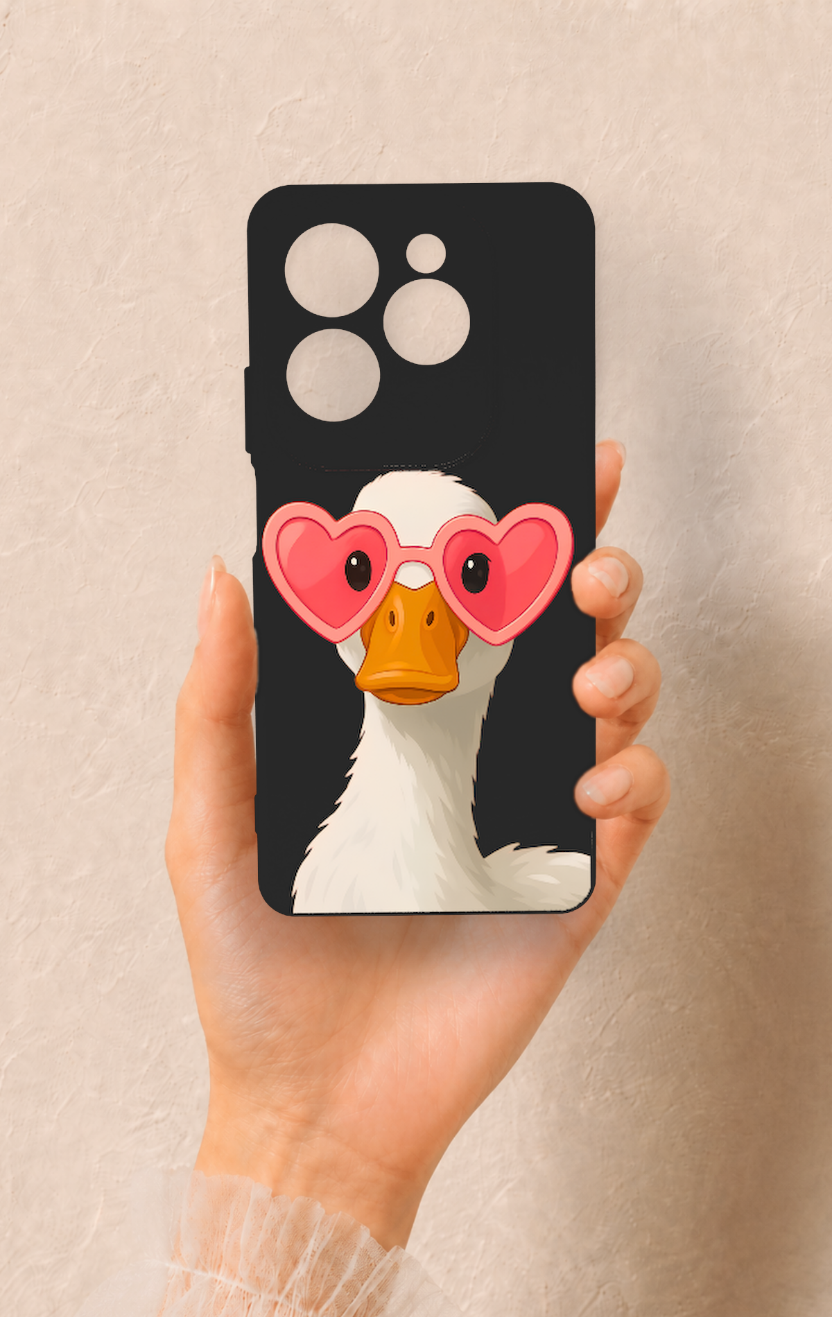 İnfinix Hot 40 Pro Uyumlu Aşık Ördek Desenli Silikon Kılıf