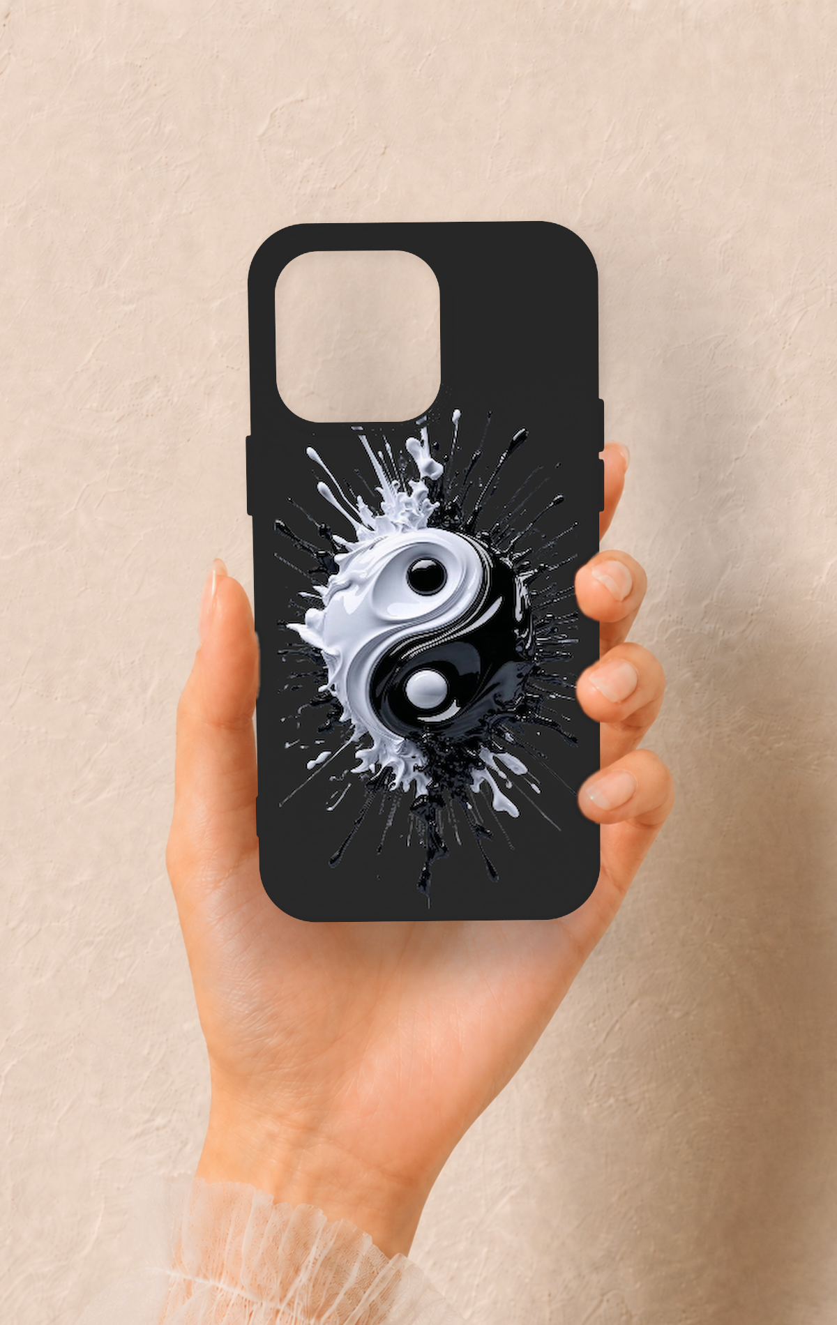 iPhone 15 Pro Max Uyumlu İyi ve Kötü Desenli Silikon Kılıf