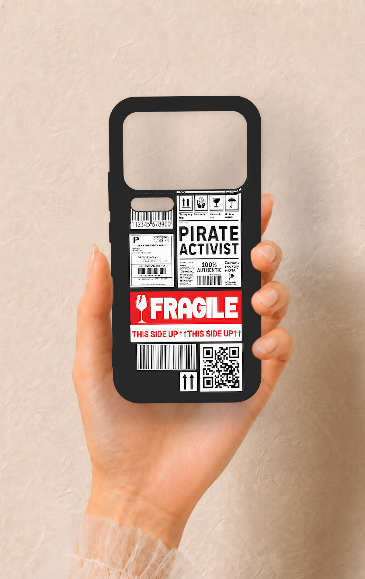 Mi 17 Pro Max Uyumlu Fragile Desenli Silikon Kılıf