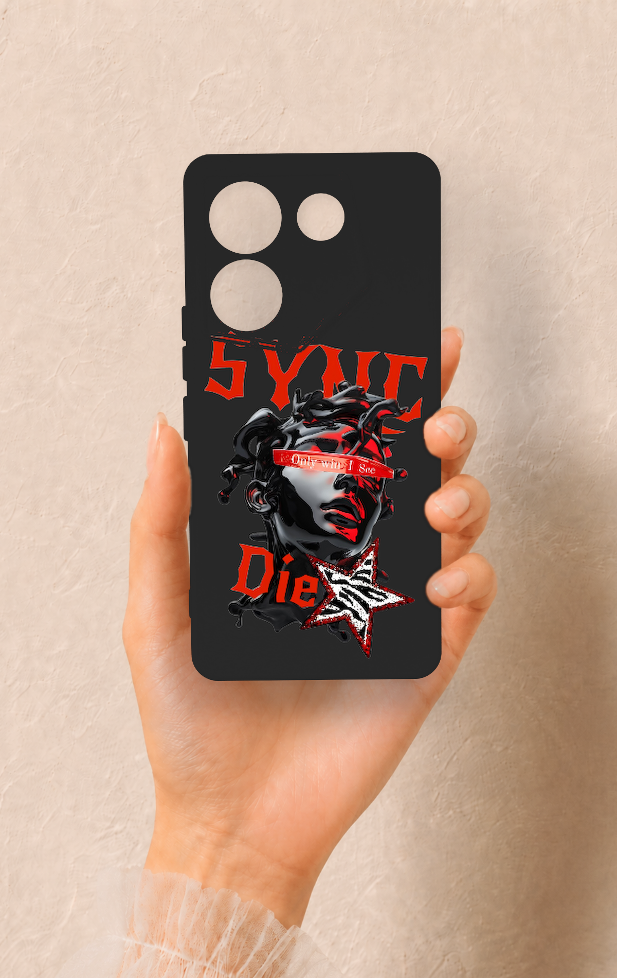 Tecno Caman 20 Pro 5G Uyumlu Sync Die Desenli Silikon Kılıf