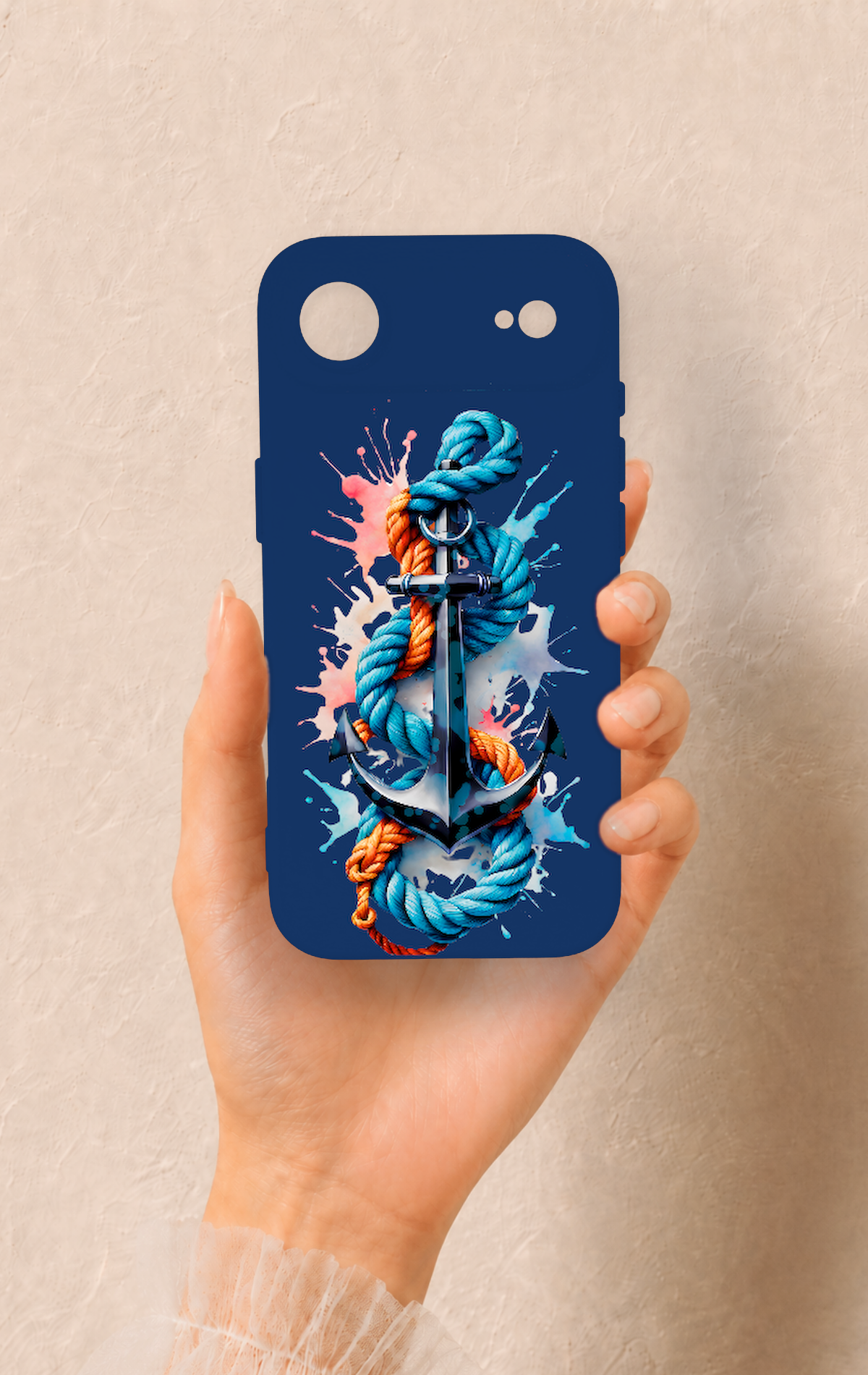 iPhone 17 Air Uyumlu Anchor Desenli Silikon Kılıf