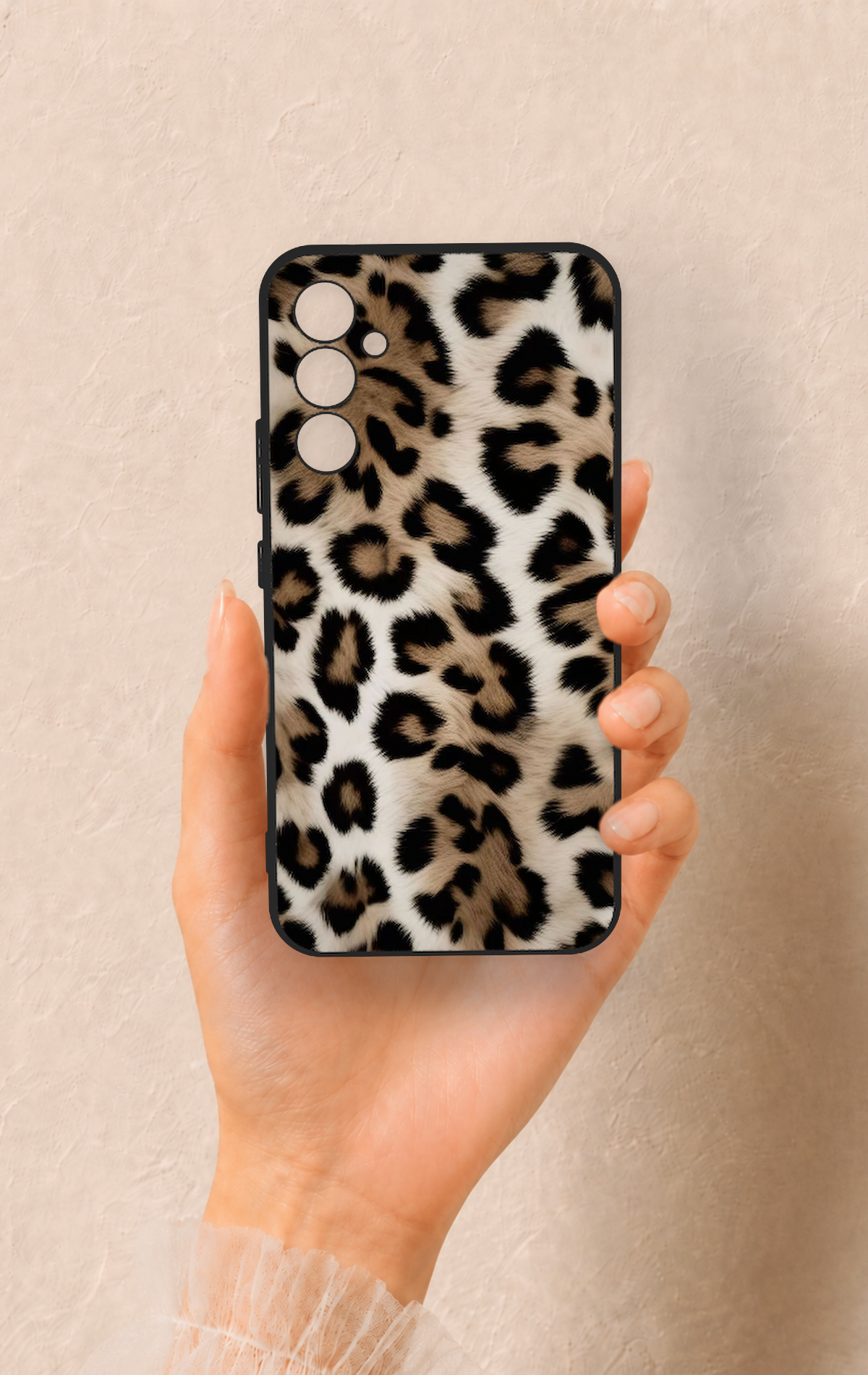 Samsung A34 Uyumlu Leopar Derisi Desenli Silikon Kılıf