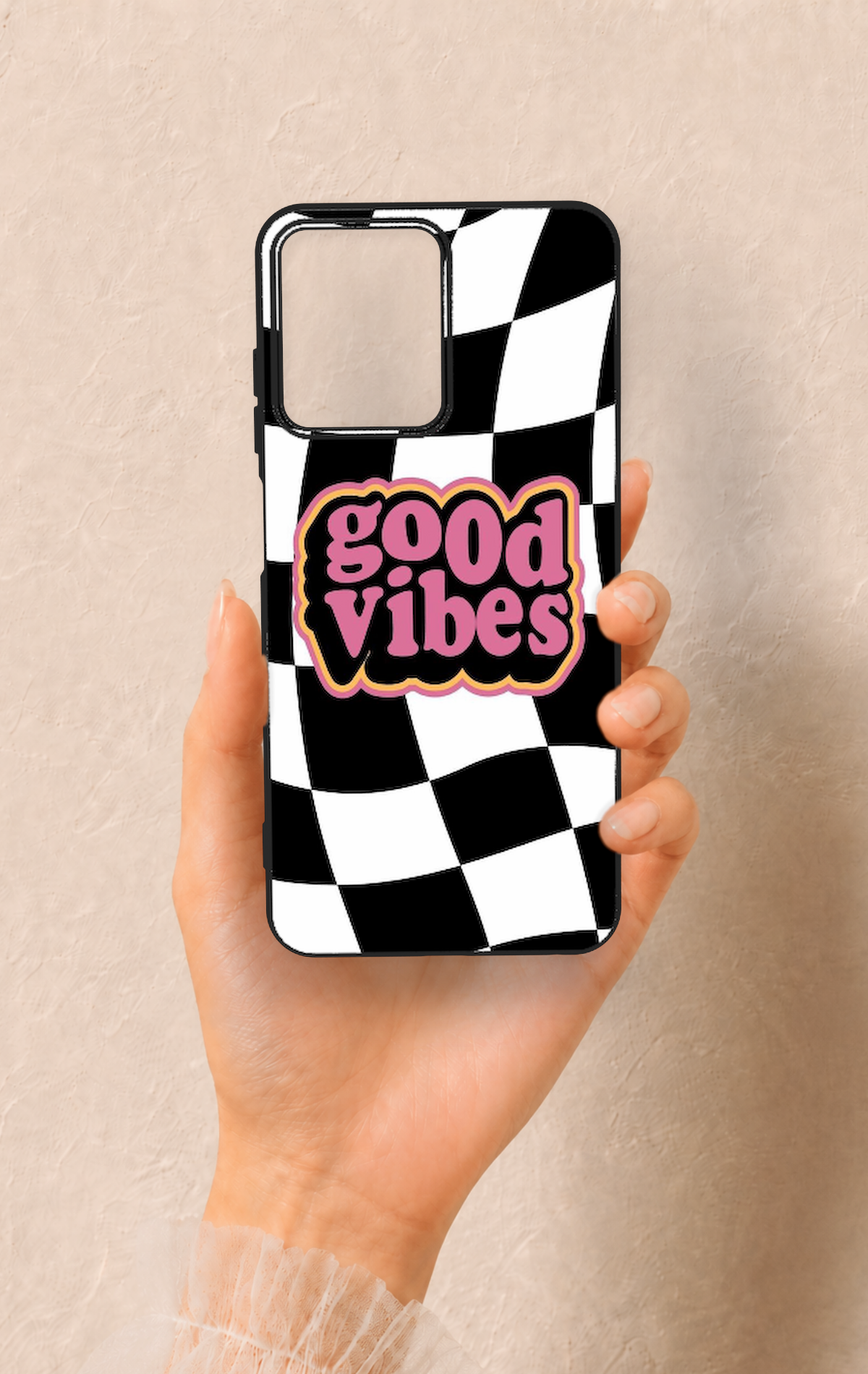 Casper Via M40 Uyumlu Black Good Vibes Desenli Silikon Kılıf