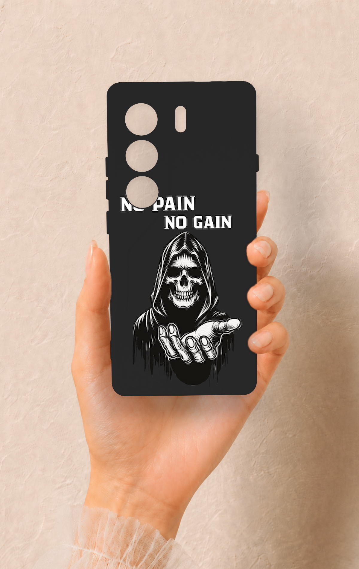 Tecno Camon 40 4G Uyumlu No Pain No Gain Desenli Silikon Kılıf