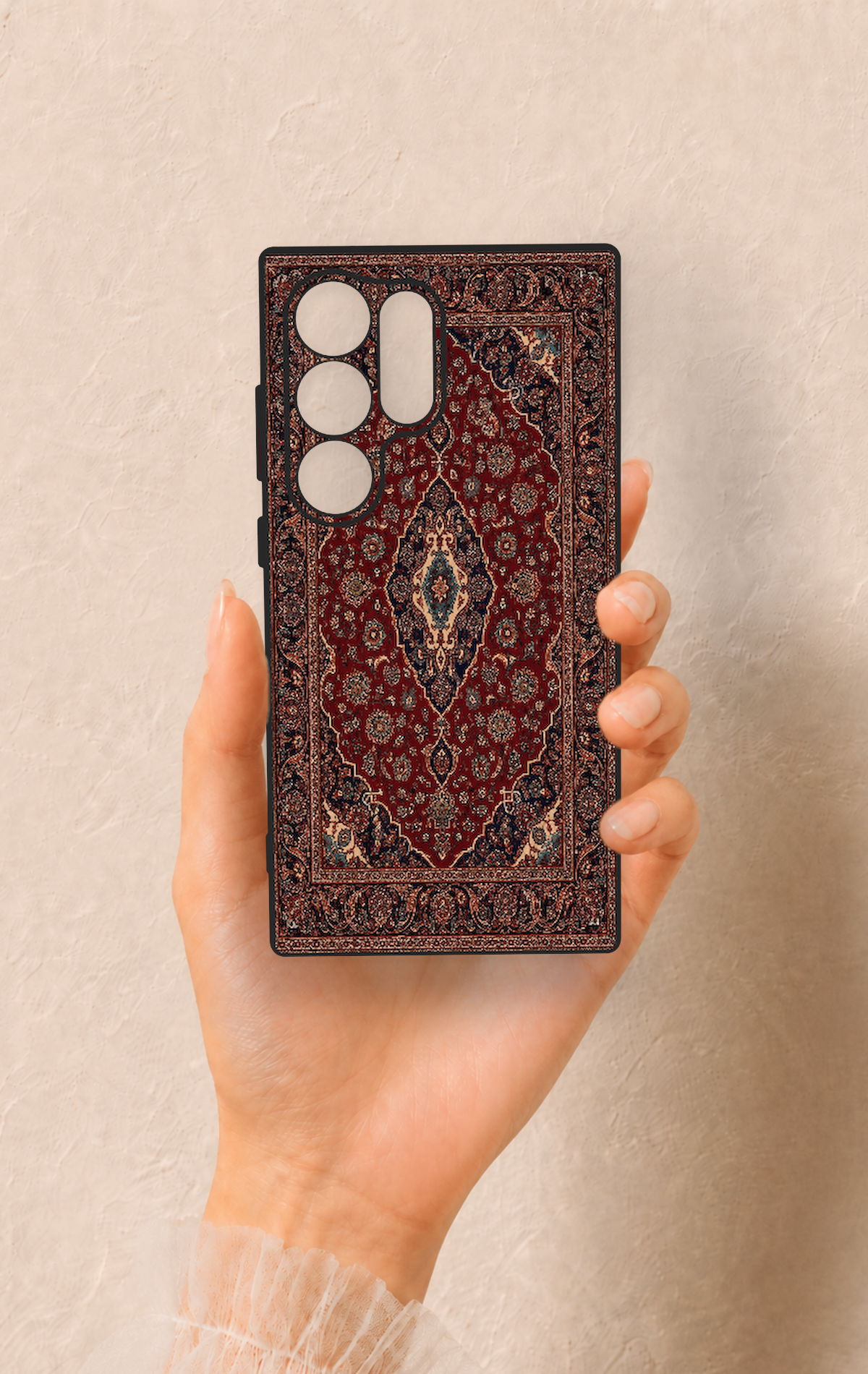 Samsung S24 Ultra Uyumlu Acem Halı Desenli Silikon Kılıf