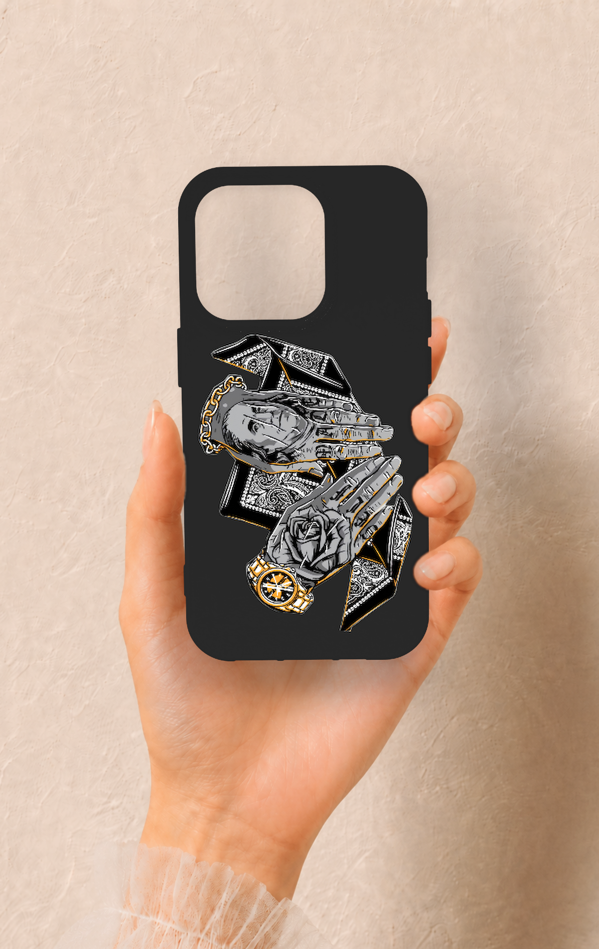 iPhone 14 Pro Uyumlu Self Made Desenli Silikon Kılıf
