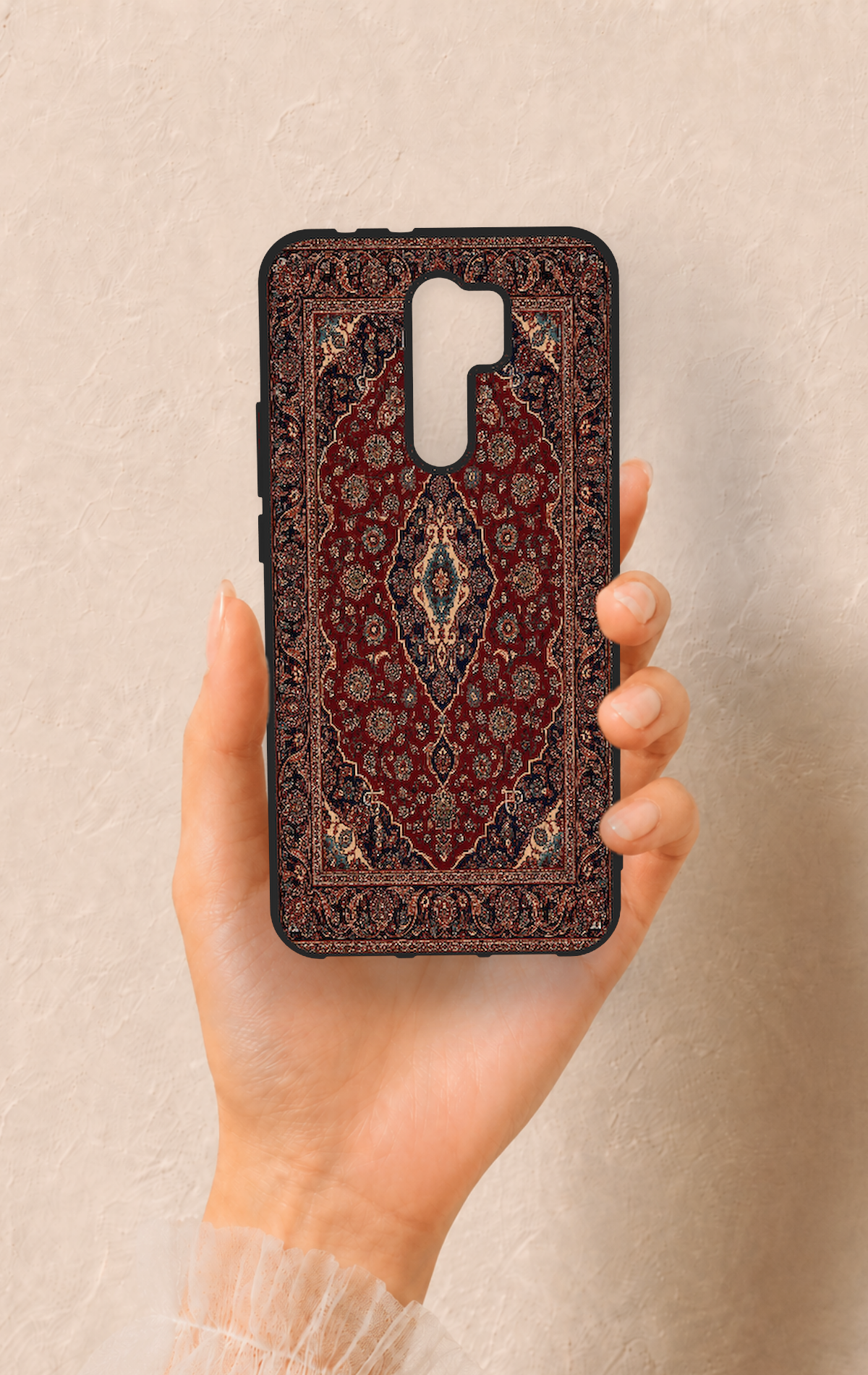Redmi 9 Uyumlu Acem Halı Desenli Silikon Kılıf