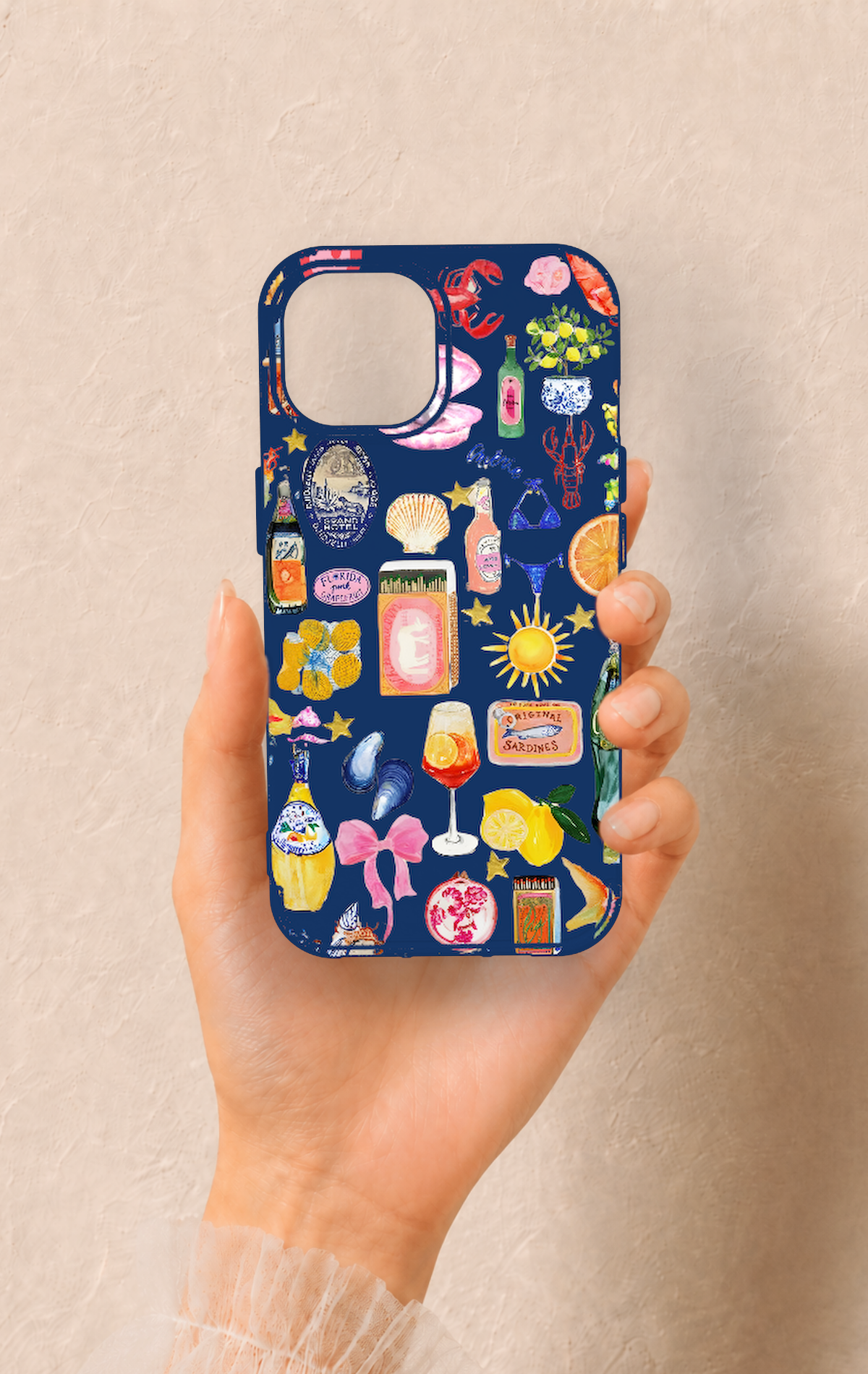 iPhone 15 Uyumlu Summer Desenli Silikon Kılıf