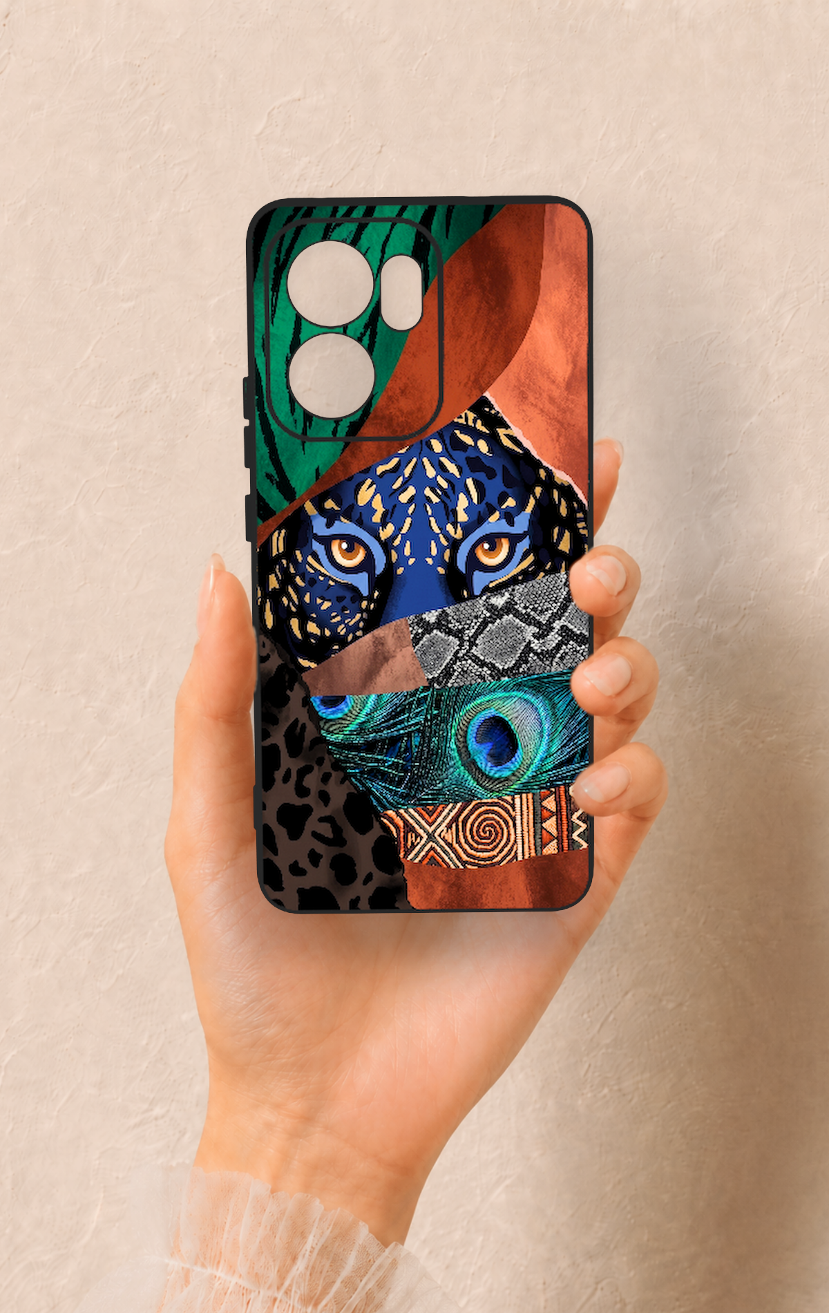 Oppo Reno 13F Uyumlu Amazon Kaplan Desenli Silikon Kılıf