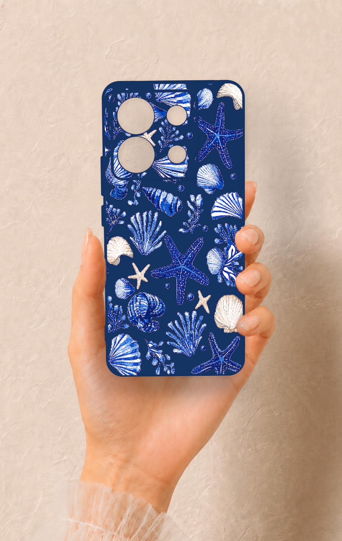 Redmi Note 13 Pro 5G Uyumlu Deniz Kabuğu Desenli Silikon Kılıf