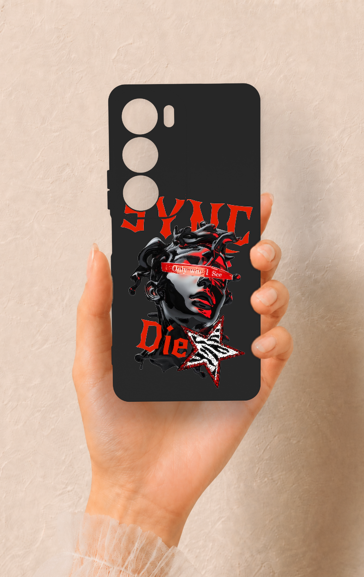 Vivo Y19s Uyumlu Sync Die Desenli Silikon Kılıf