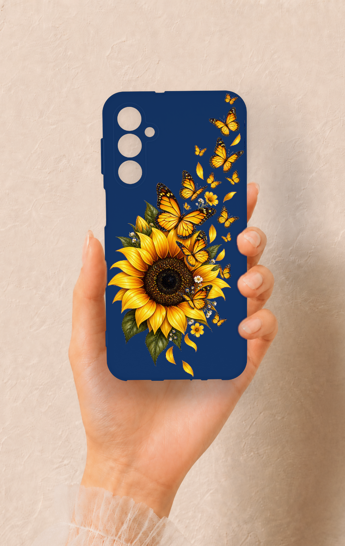 Samsung M34 Uyumlu Ayçiçeği Desenli Silikon Kılıf