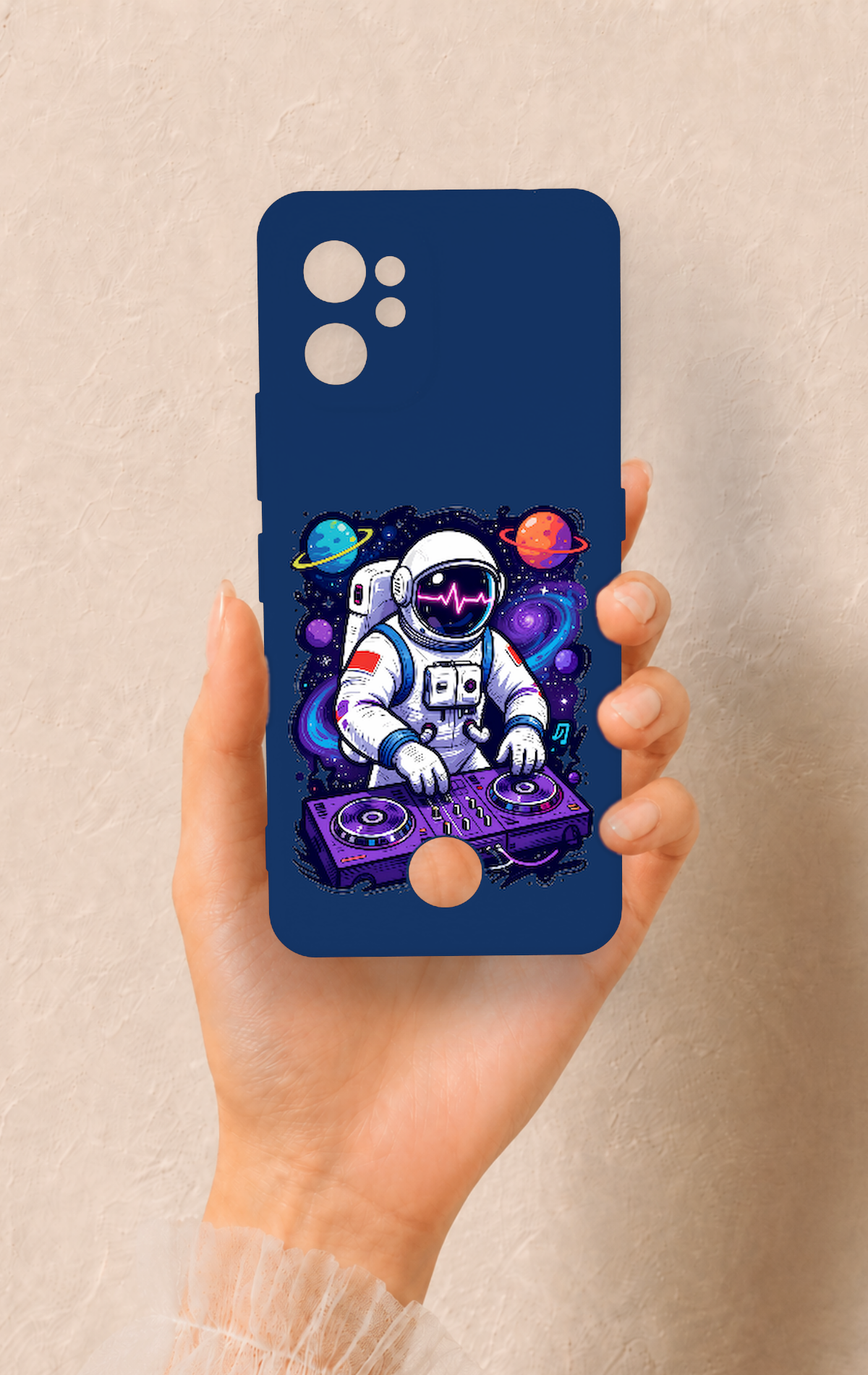 Reeder S19 Max Pro Uyumlu Astronot DJ Desenli Silikon Kılıf
