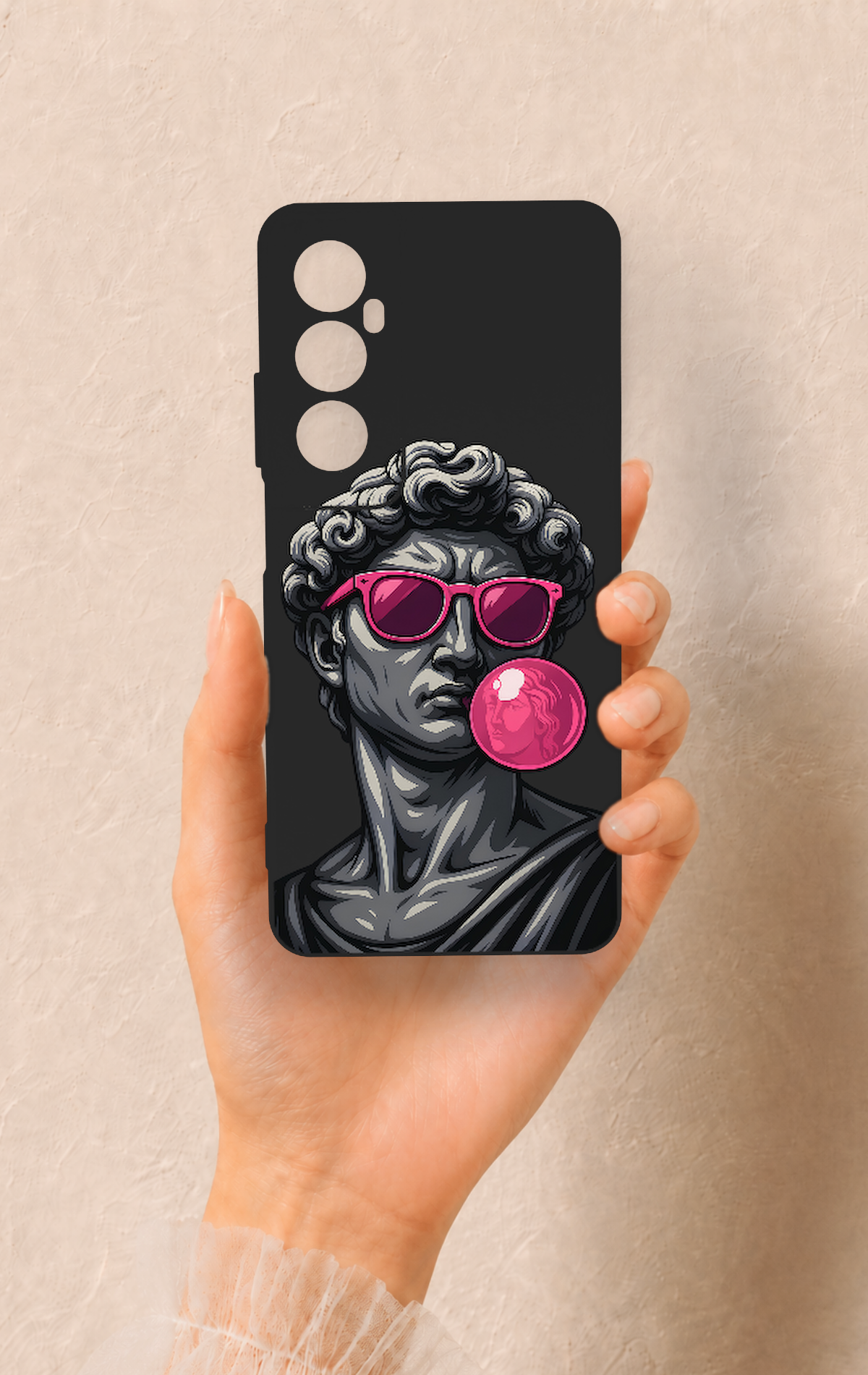 Realme C65 Uyumlu Pop David Desenli Silikon Kılıf