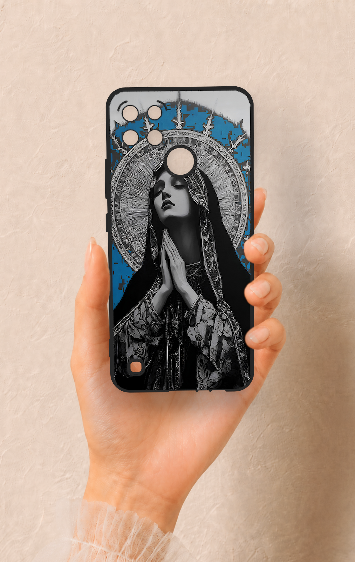 Realme C21Y Uyumlu Rahibe Desenli Silikon Kılıf