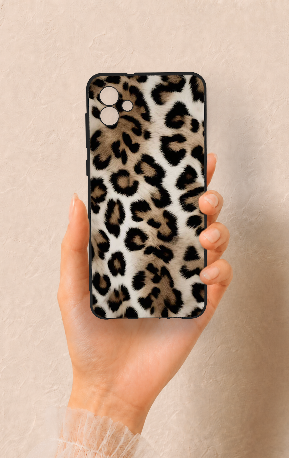 Samsung A04 Uyumlu Leopar Derisi Desenli Silikon Kılıf