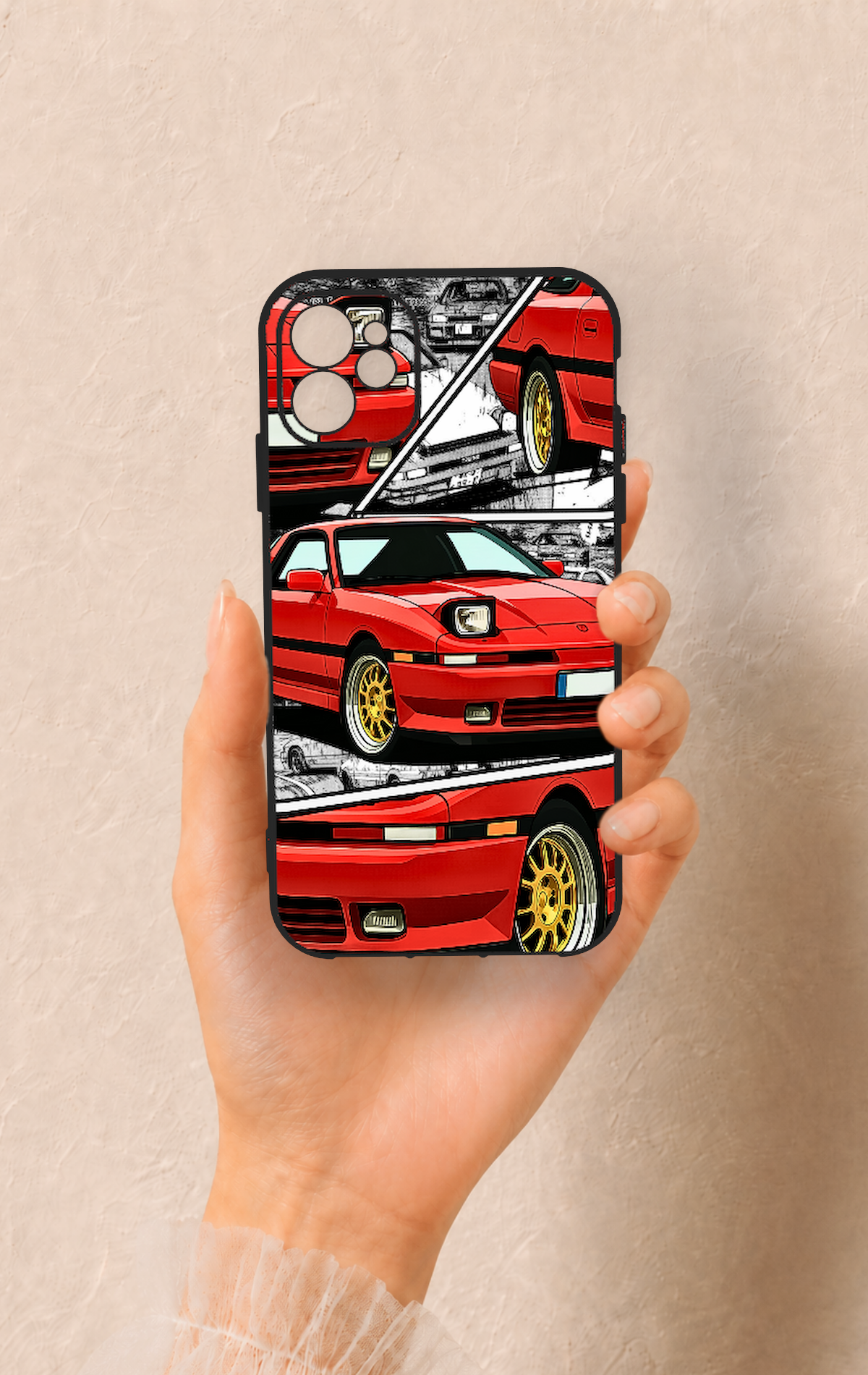 iPhone 11 Uyumlu Kırmızı Supra Desenli Silikon Kılıf
