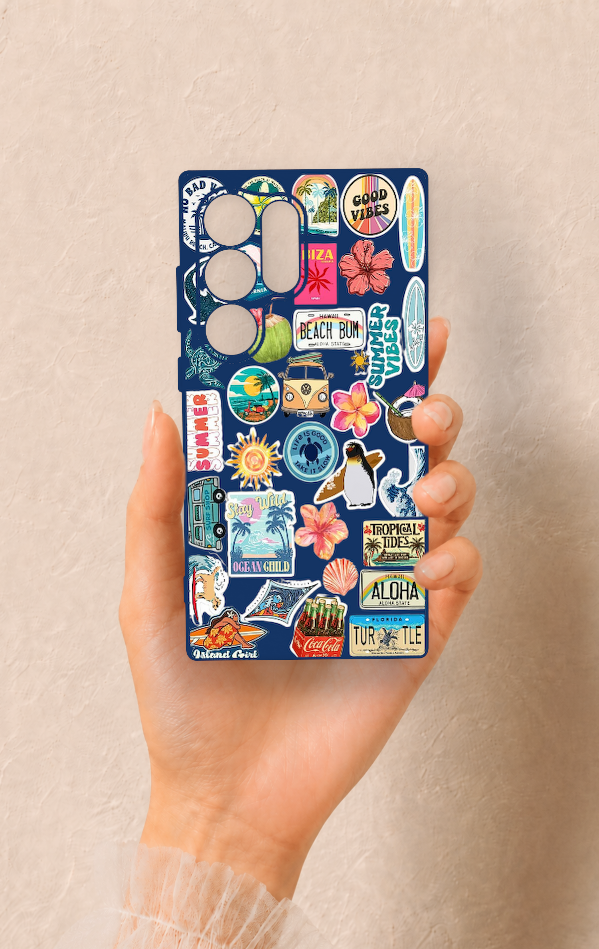 Samsung S24 Ultra Uyumlu Summer Vibes Desenli Silikon Kılıf