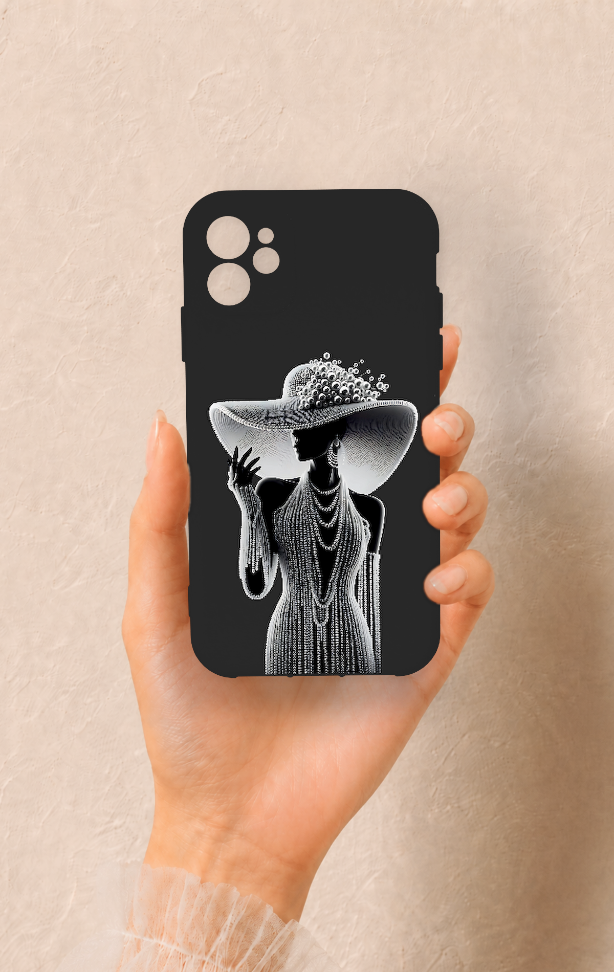 iPhone 11 Uyumlu Lady Desenli Silikon Kılıf