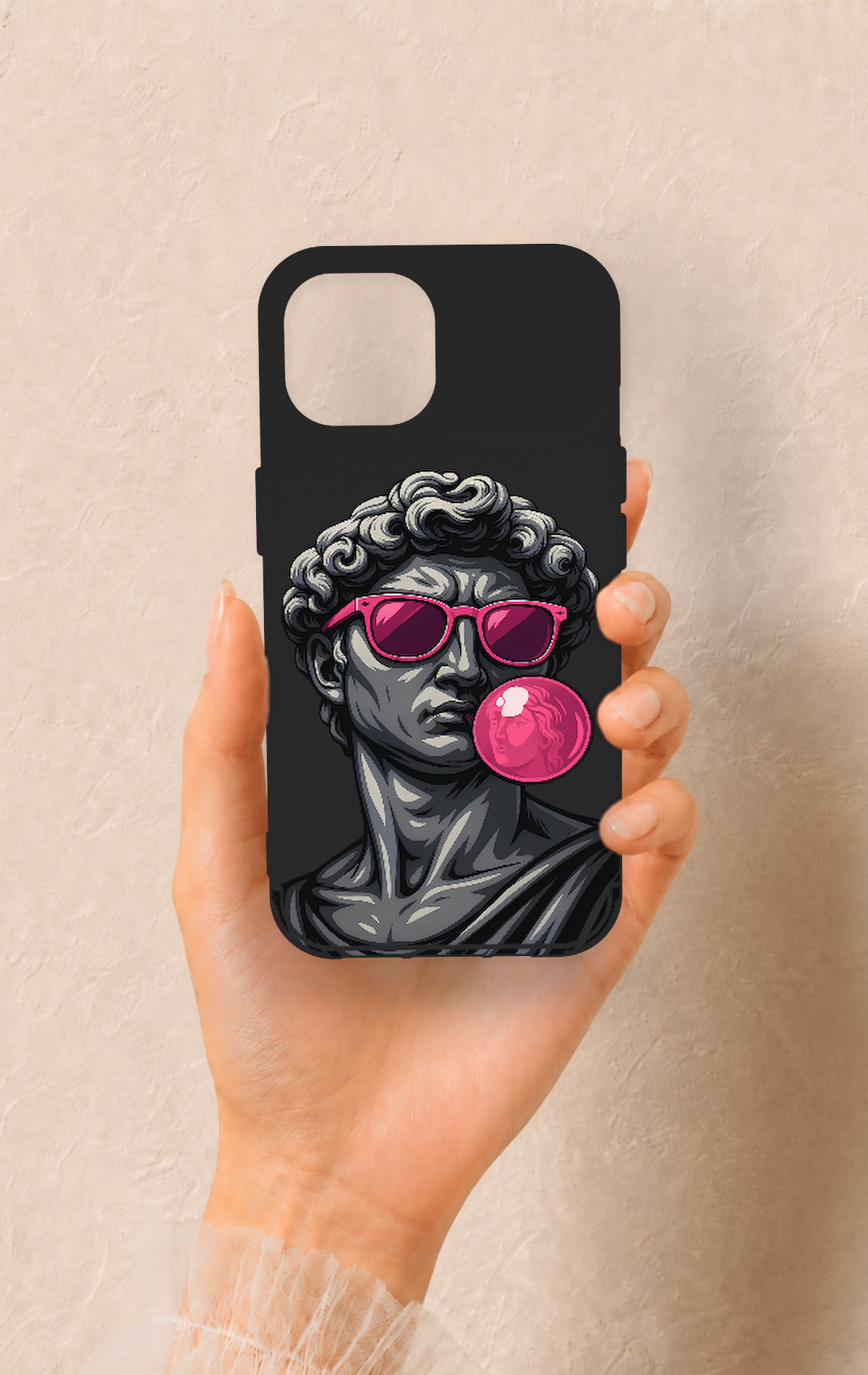 iPhone 15 Uyumlu Pop David Desenli Silikon Kılıf