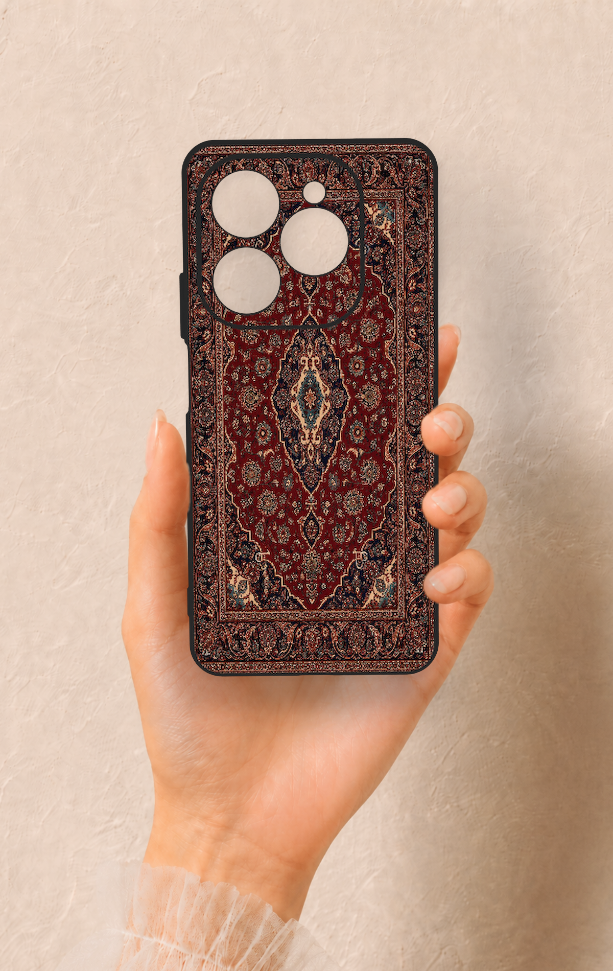 Tecno Spark 20 Pro Uyumlu Acem Halı Desenli Silikon Kılıf