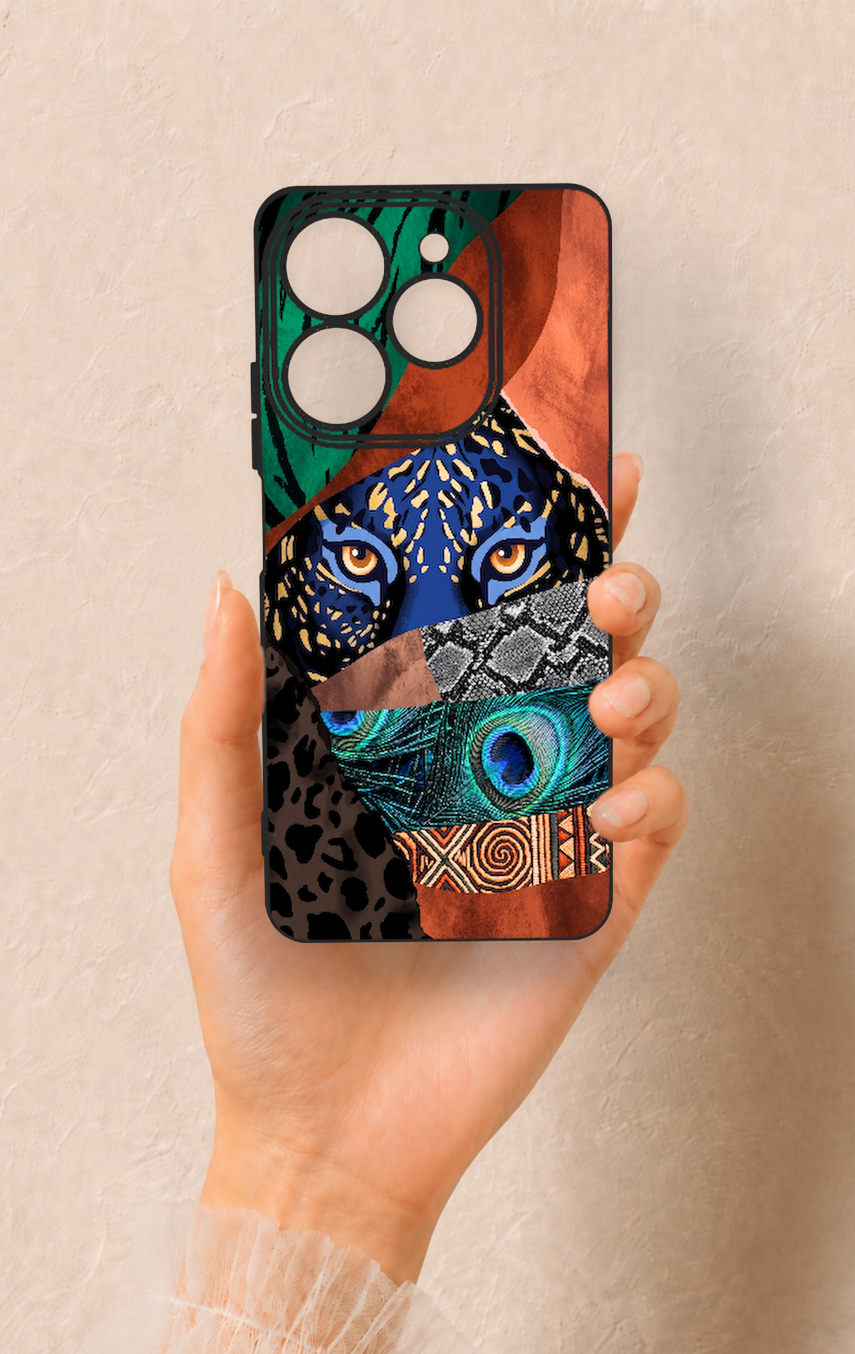 Tecno Spark 10 Pro Uyumlu Amazon Kaplan Desenli Silikon Kılıf