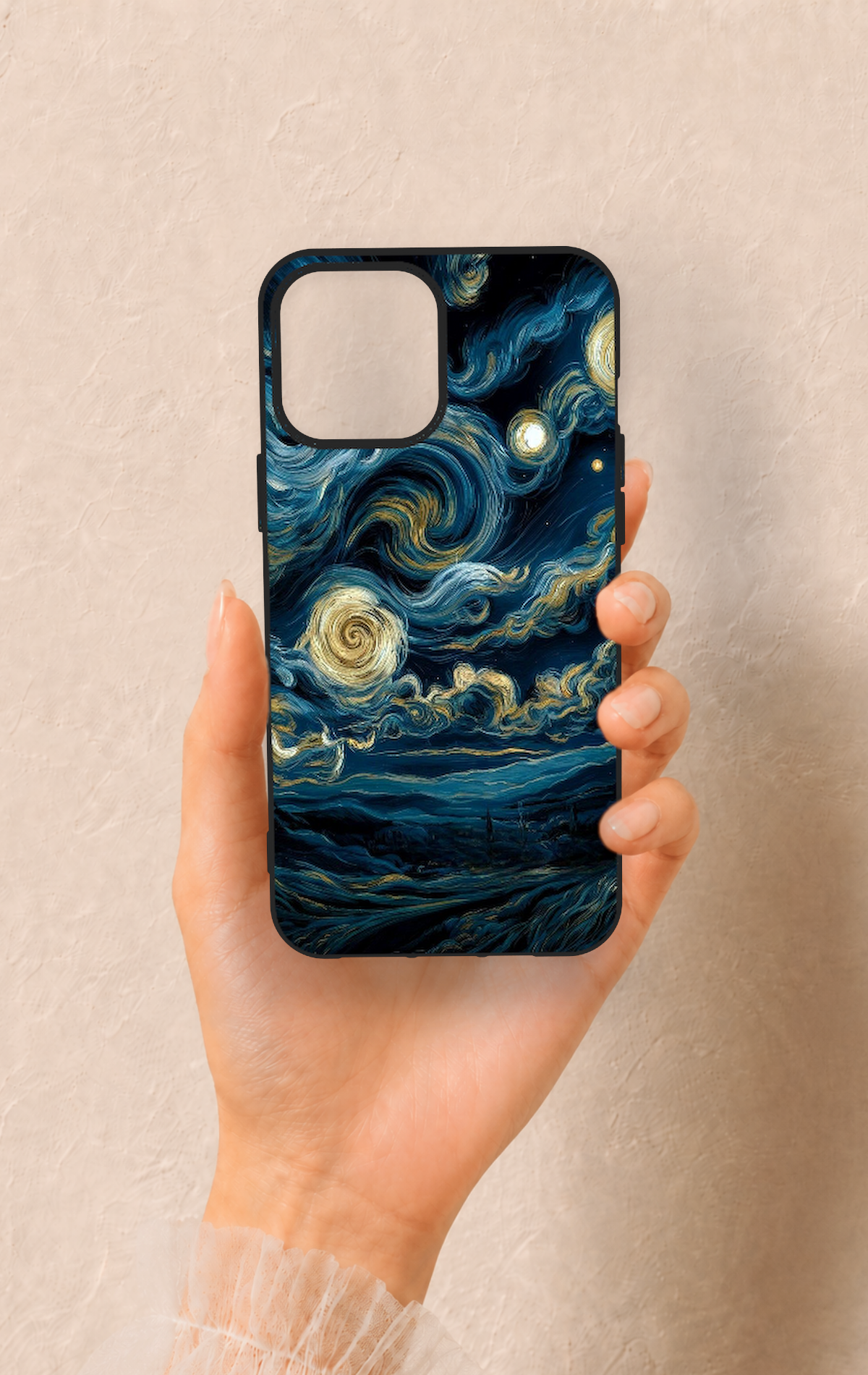 iPhone 12 Pro Max Uyumlu Yıldızlı Gece Desenli Silikon Kılıf