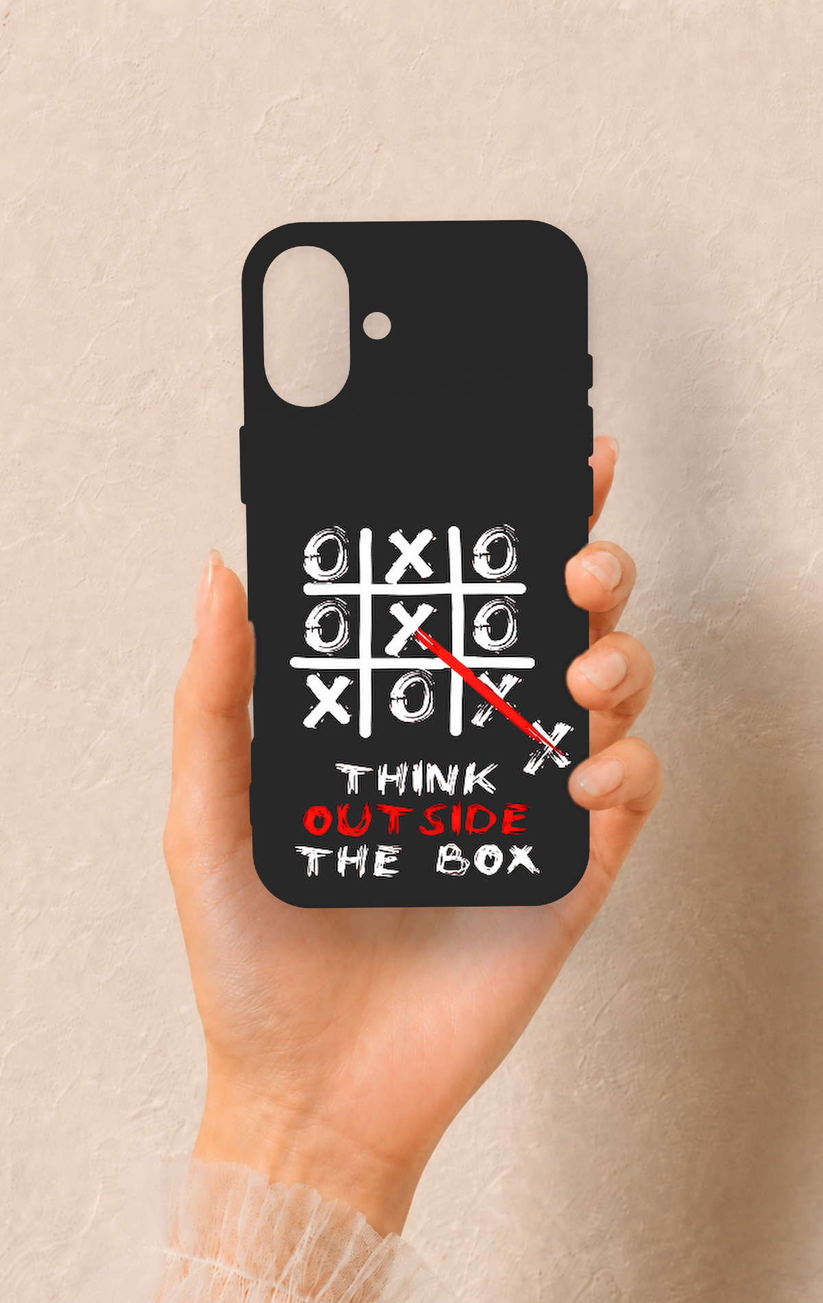 iPhone 16 Plus Uyumlu Out Side The Box Desenli Silikon Kılıf